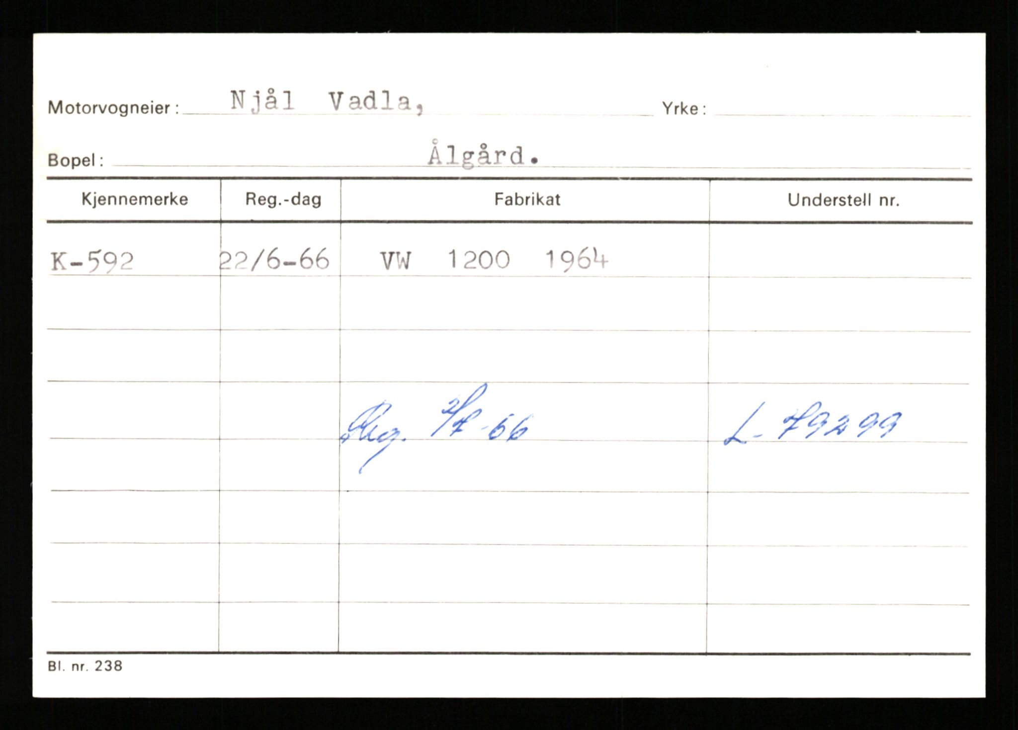 Stavanger trafikkstasjon, AV/SAST-A-101942/0/G/L0001: Registreringsnummer: 0 - 5782, 1930-1971, s. 345