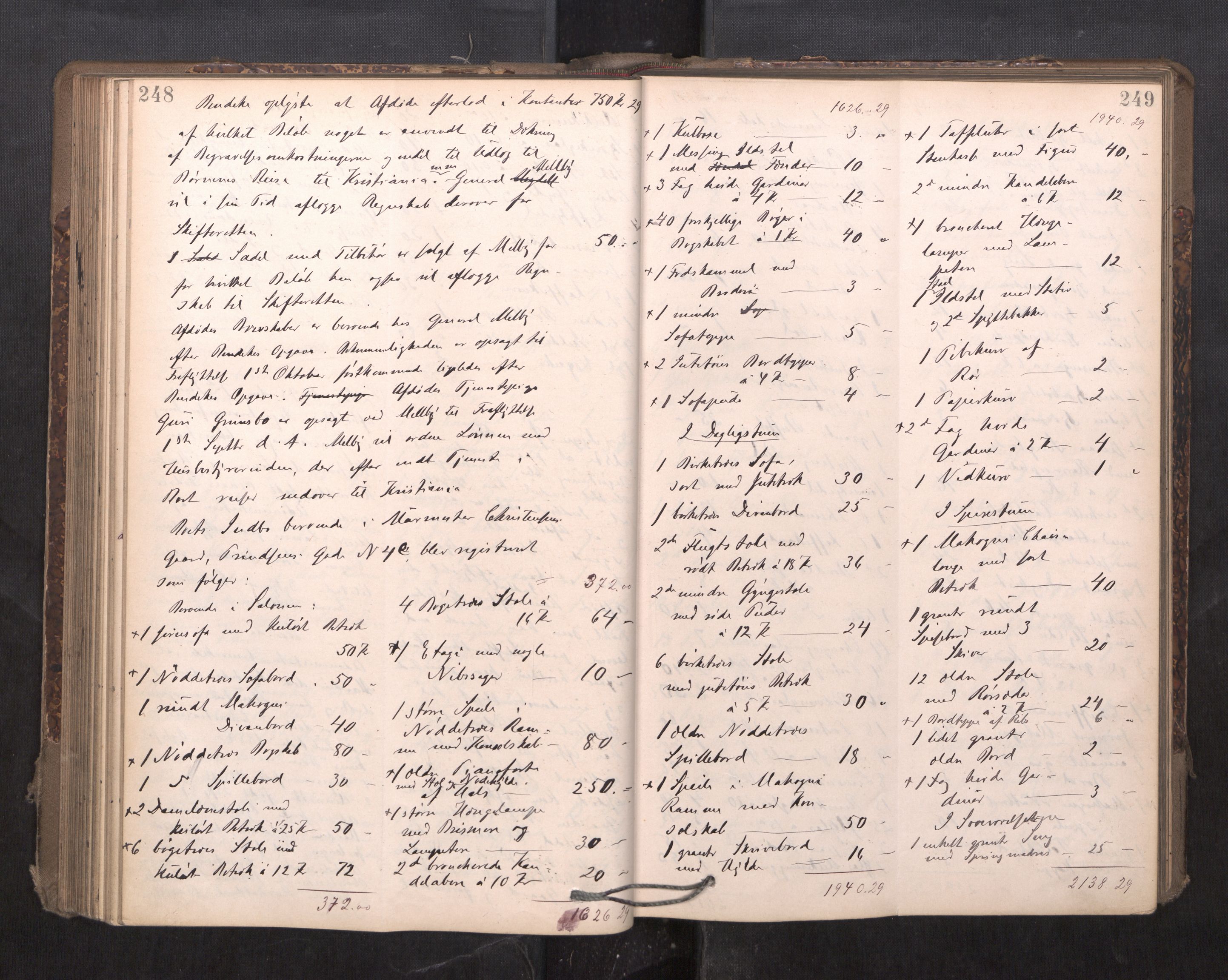 Trondheim byfogd, AV/SAT-A-0003/1/3/3C/L0015: Skifteregistreringsprotokoll - 24/2-21/3 (u/ register), 1893-1899, s. 248-249