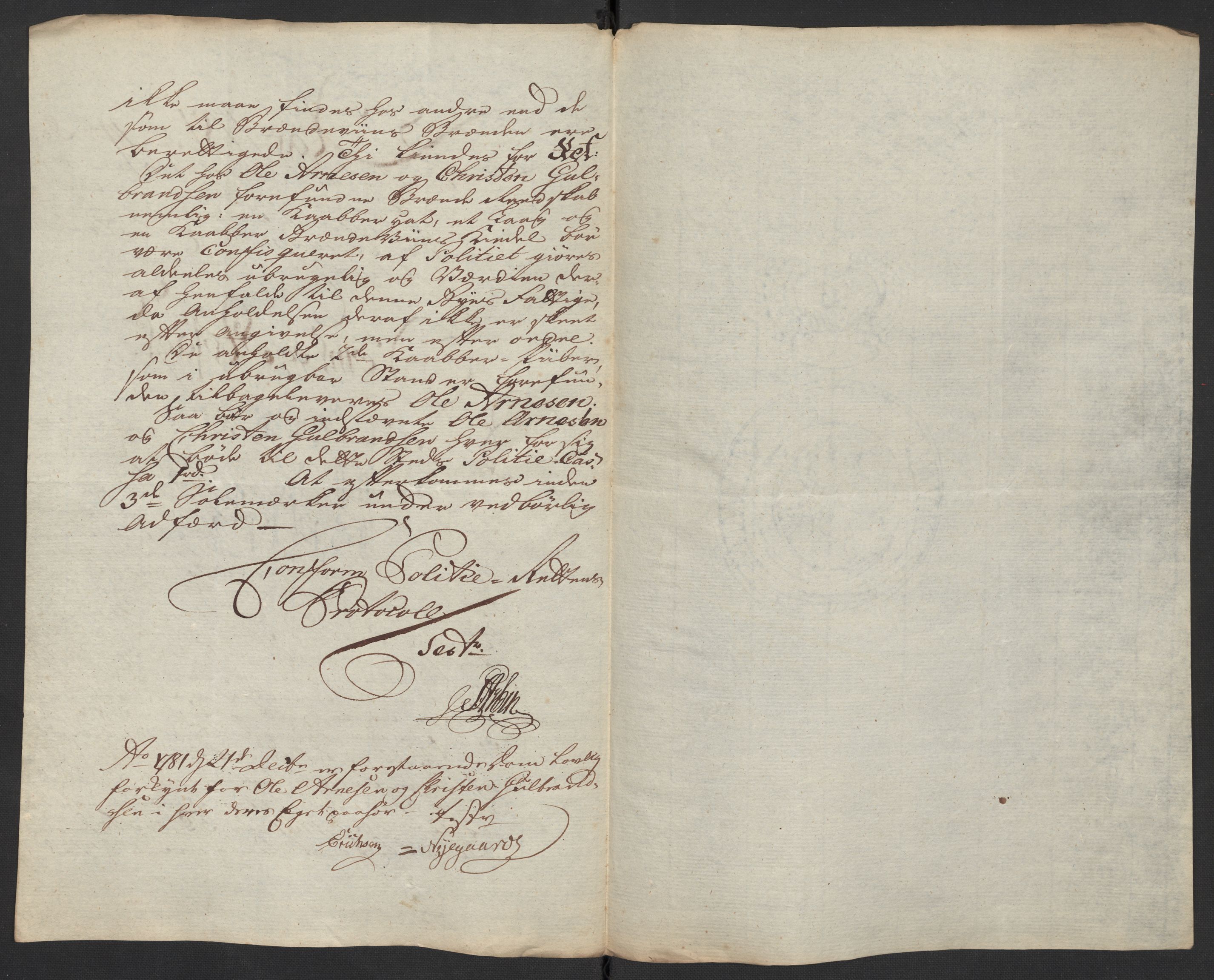 Oslo politidistrikt, AV/SAO-A-10085/D/Da/L0003: Innkomne brev, pro memoria m.v., 1781, s. 73