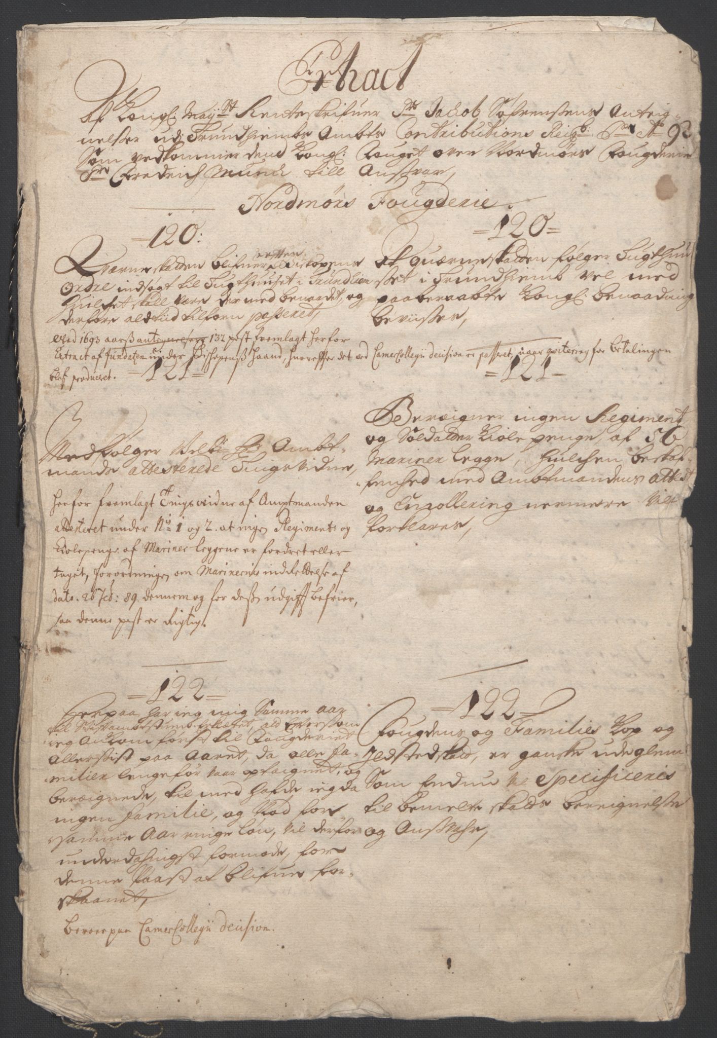 Rentekammeret inntil 1814, Reviderte regnskaper, Fogderegnskap, AV/RA-EA-4092/R56/L3735: Fogderegnskap Nordmøre, 1692-1693, s. 9