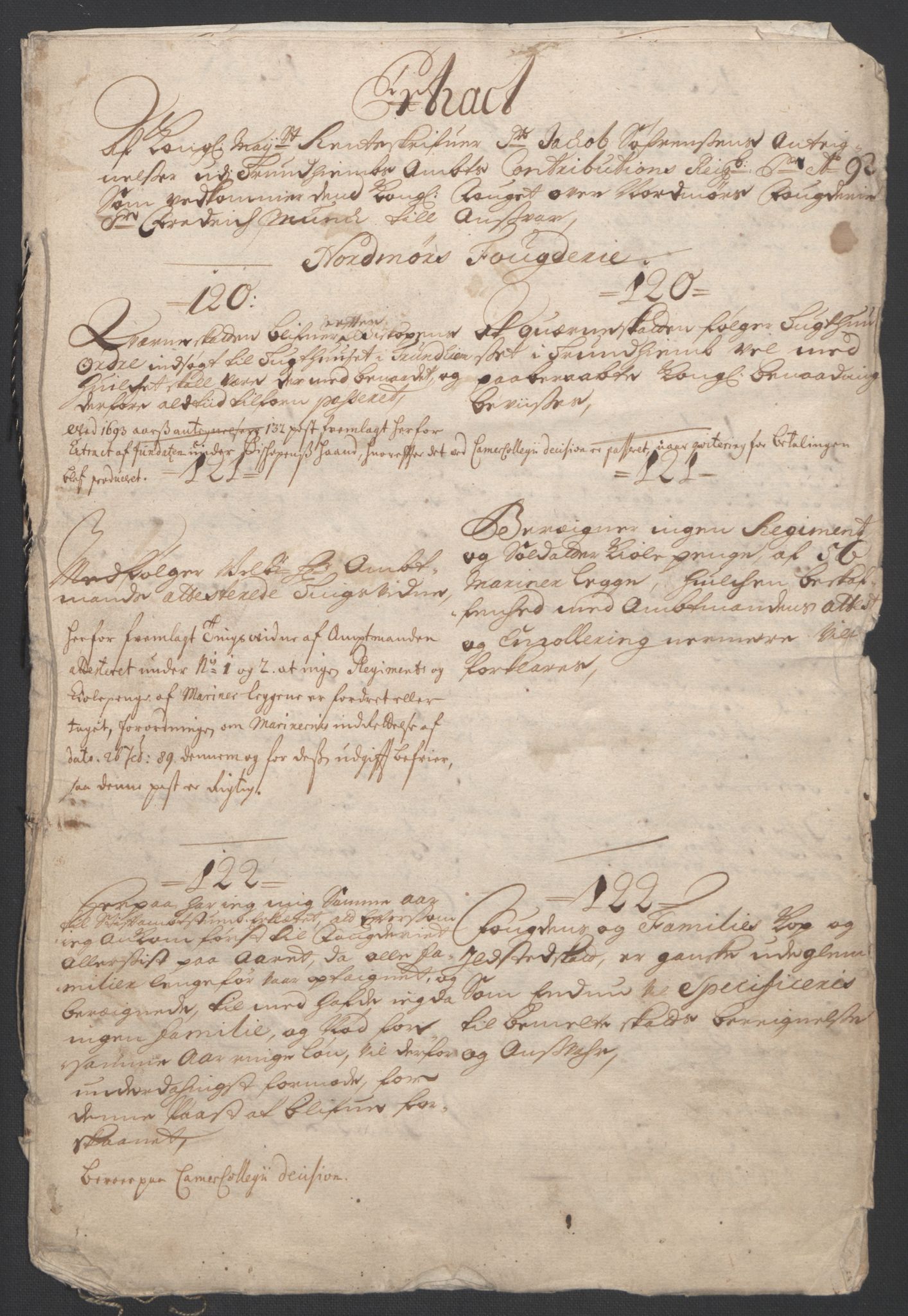 Rentekammeret inntil 1814, Reviderte regnskaper, Fogderegnskap, RA/EA-4092/R56/L3735: Fogderegnskap Nordmøre, 1692-1693, s. 9