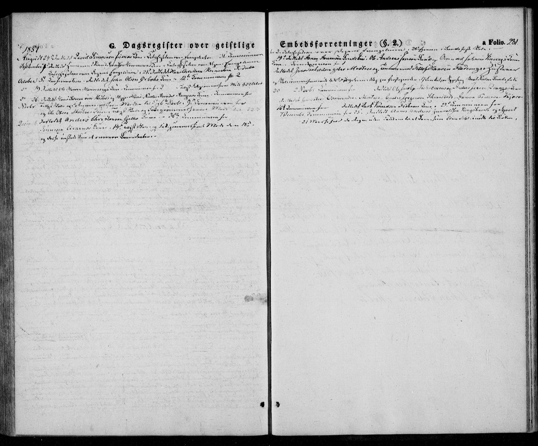 Oddernes sokneprestkontor, SAK/1111-0033/F/Fa/Faa/L0006: Ministerialbok nr. A 6, 1838-1851, s. 281