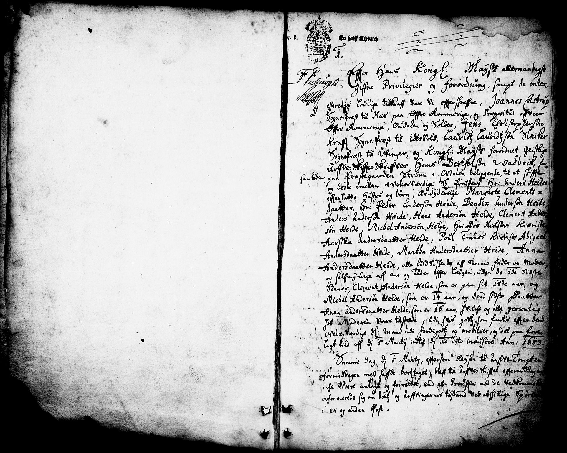 Den geistlige jurisdiksjon, AV/SAO-A-11097/F/Fc/L0001: Skifteprotokoll, 1683-1688, s. 2