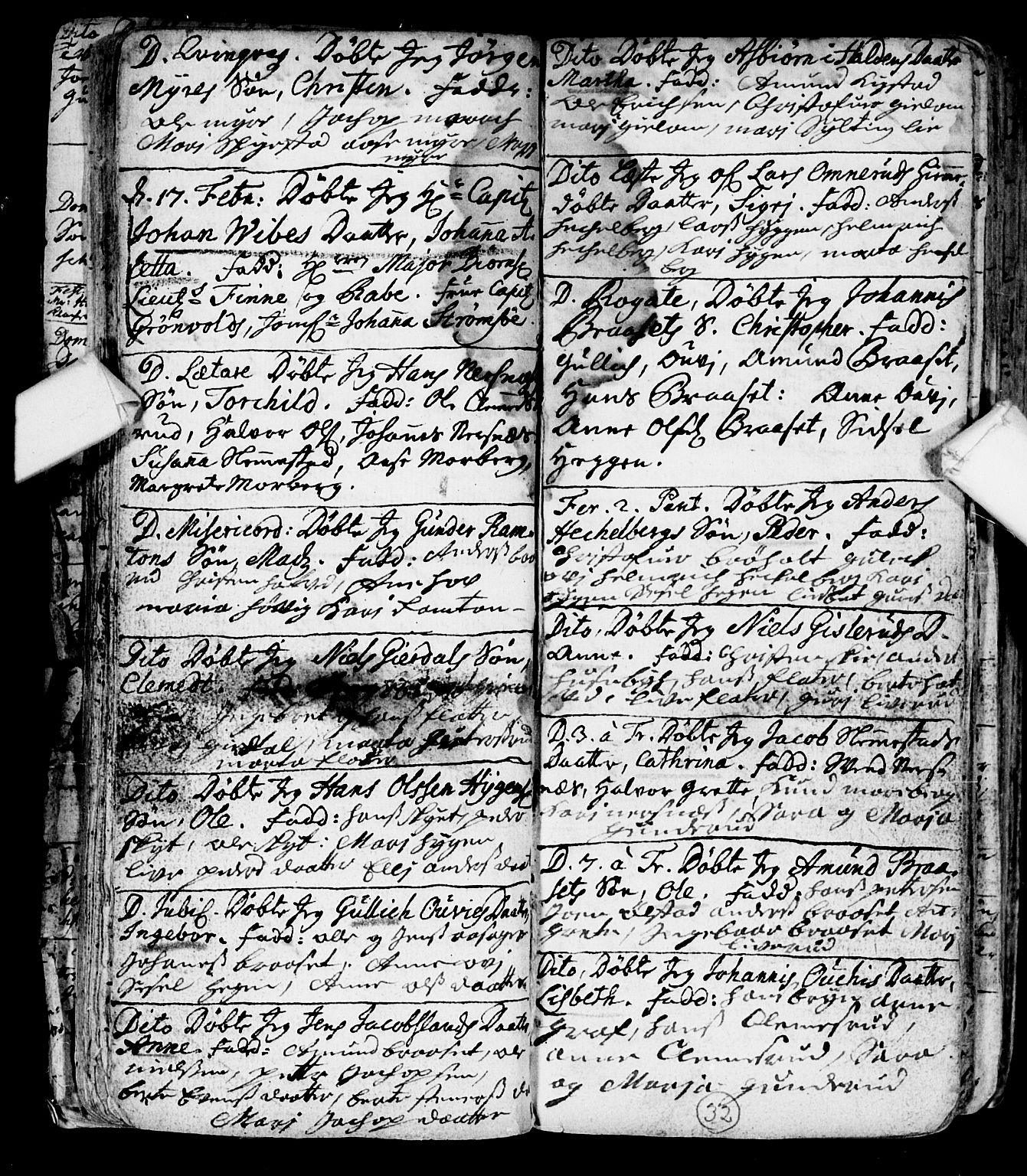 Røyken kirkebøker, AV/SAKO-A-241/F/Fa/L0001: Ministerialbok nr. 1, 1701-1730, s. 32