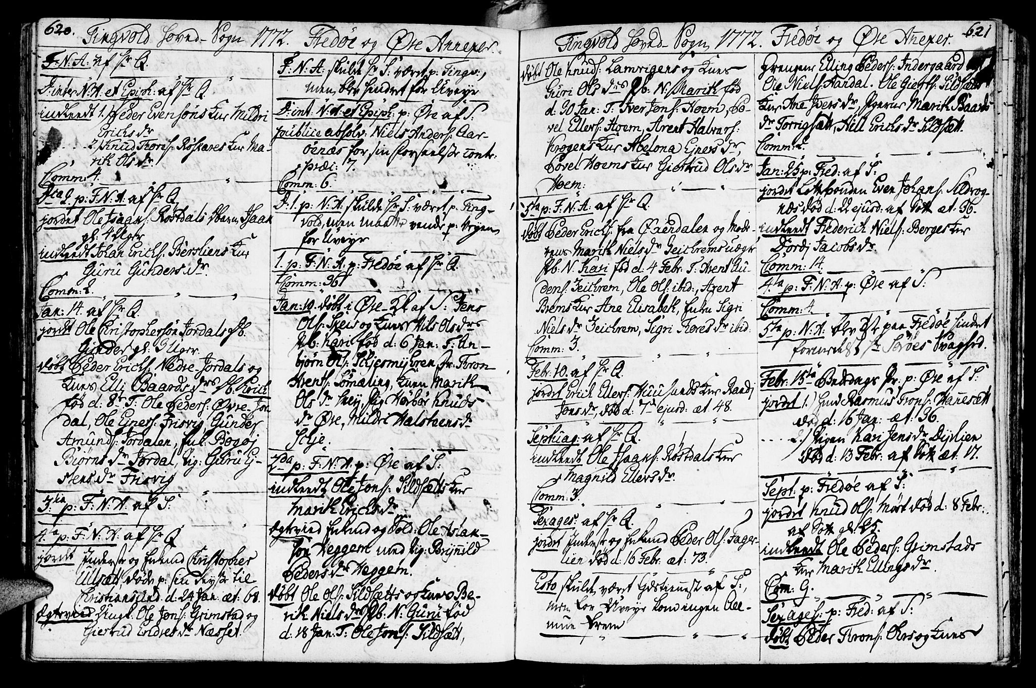 Ministerialprotokoller, klokkerbøker og fødselsregistre - Møre og Romsdal, AV/SAT-A-1454/586/L0979: Ministerialbok nr. 586A05, 1751-1776, s. 620-621