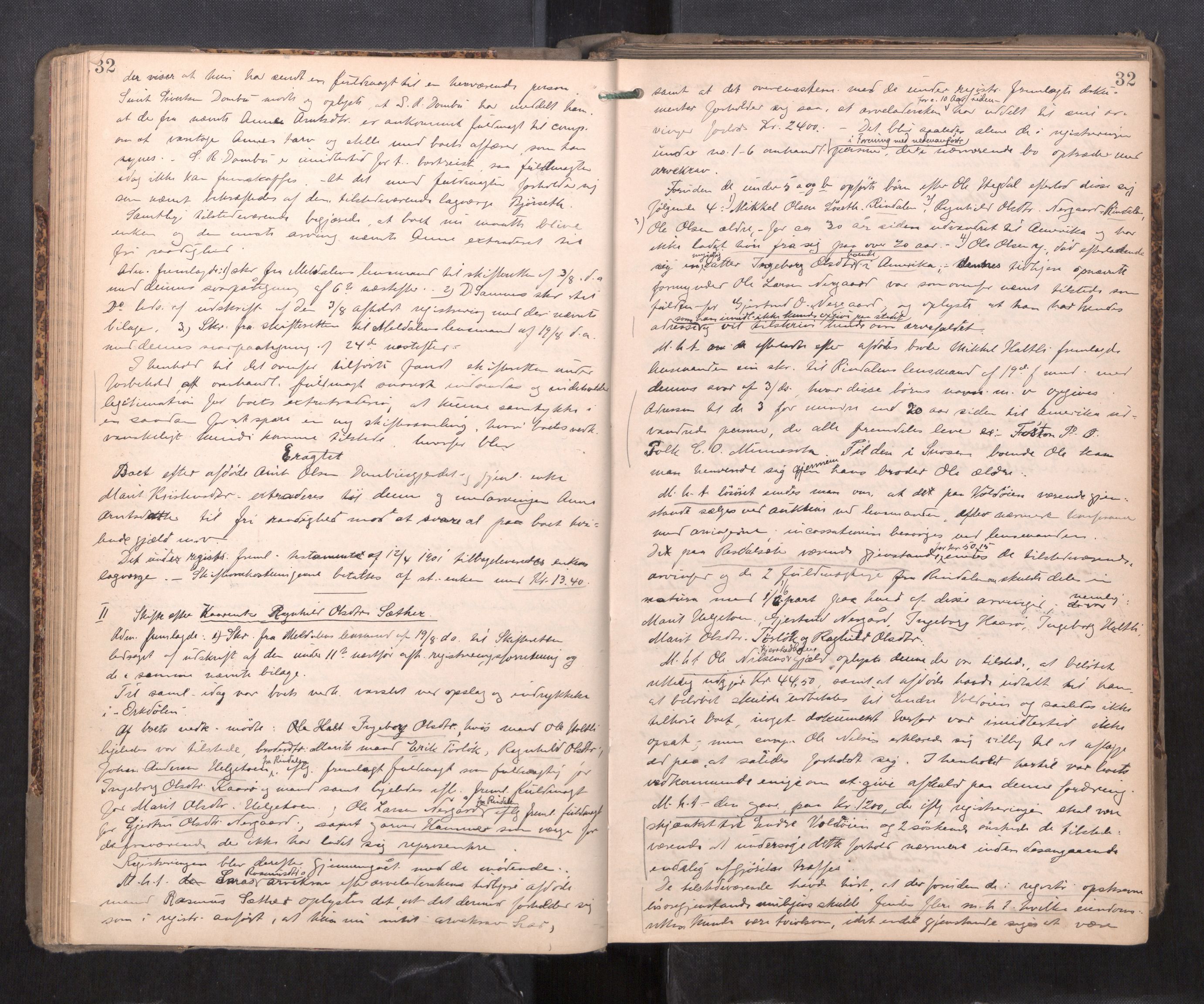 Orkdal sorenskriveri, AV/SAT-A-4169/1/3/3B/L0011: Skiftebehandlingsprotokoll, 1902-1914, s. 32