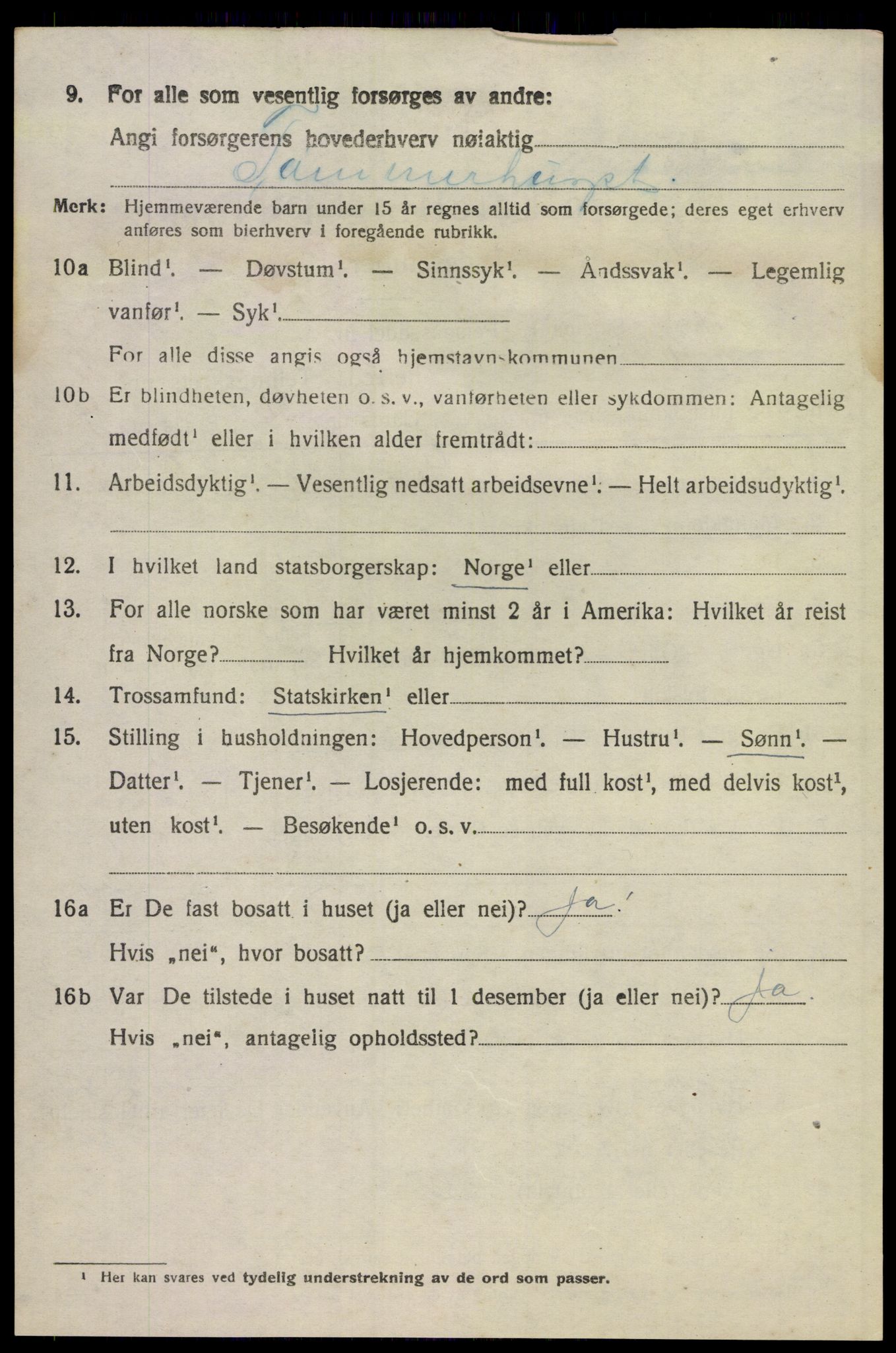 SAKO, Folketelling 1920 for 0825 Hovin herred, 1920, s. 1468