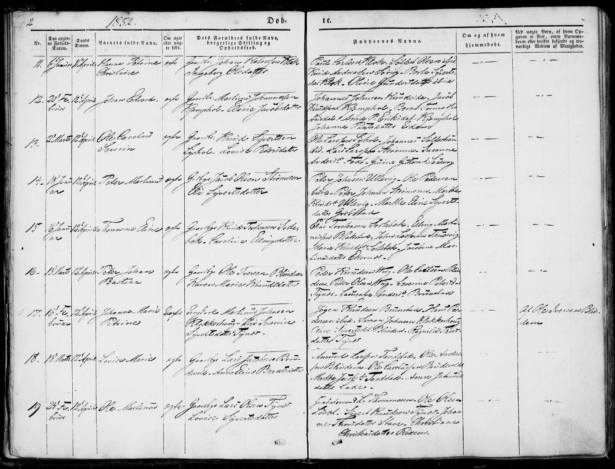 Ministerialprotokoller, klokkerbøker og fødselsregistre - Møre og Romsdal, AV/SAT-A-1454/522/L0313: Ministerialbok nr. 522A08, 1852-1862, s. 2