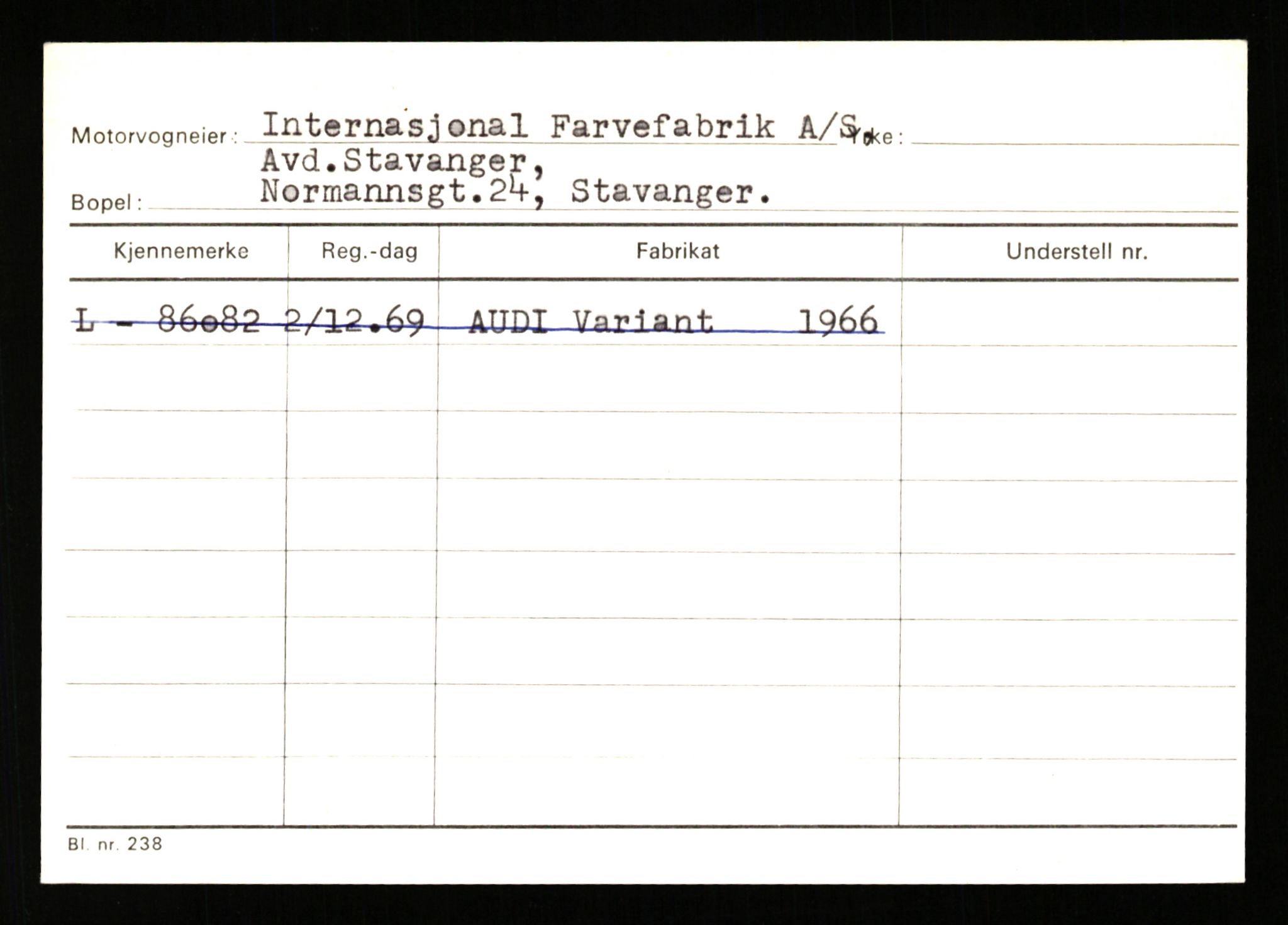 Stavanger trafikkstasjon, AV/SAST-A-101942/0/H/L0017: Høymark - Isaksen, 1930-1971, s. 2774