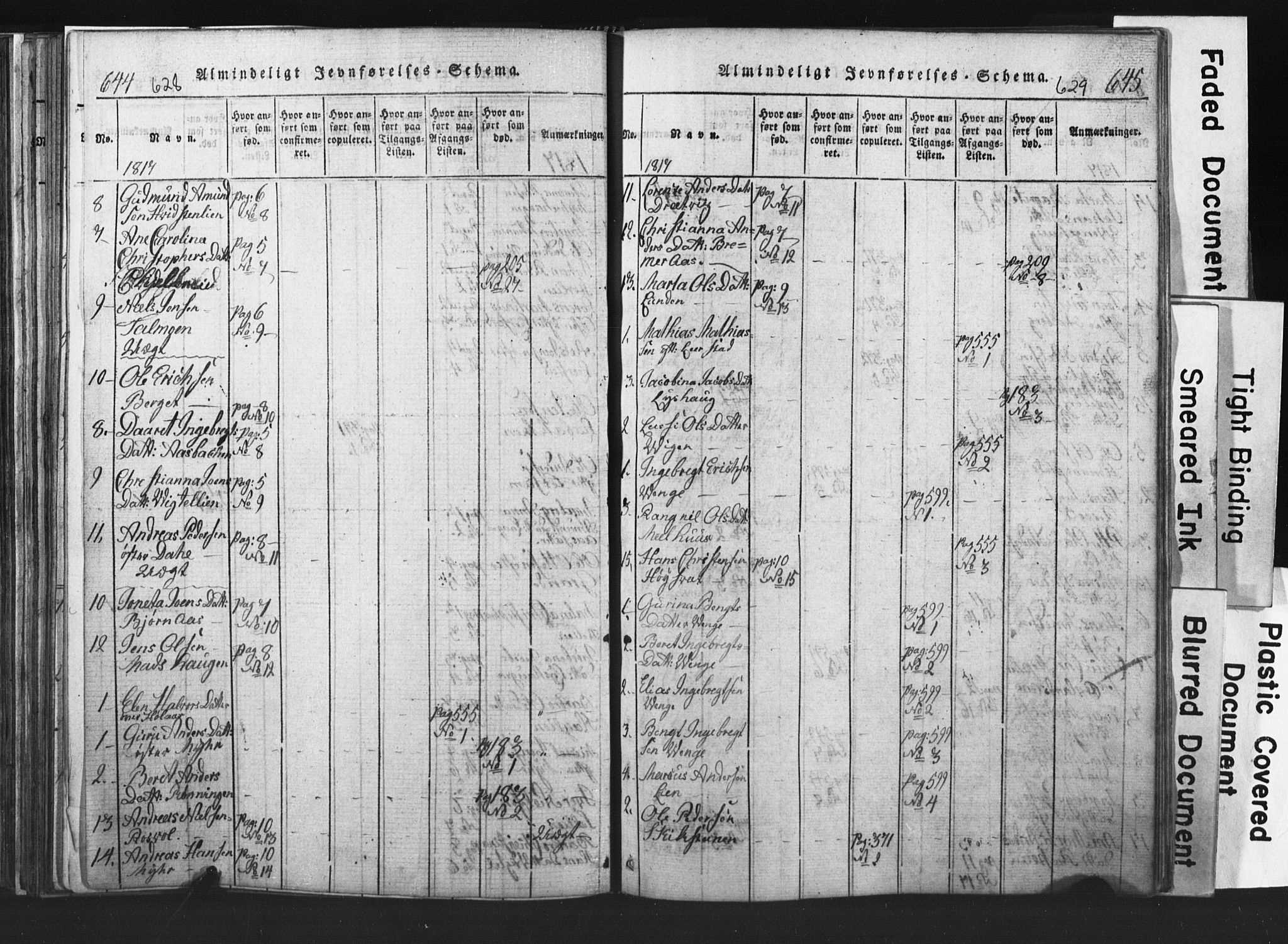 Ministerialprotokoller, klokkerbøker og fødselsregistre - Nord-Trøndelag, SAT/A-1458/701/L0017: Klokkerbok nr. 701C01, 1817-1825, s. 628-629