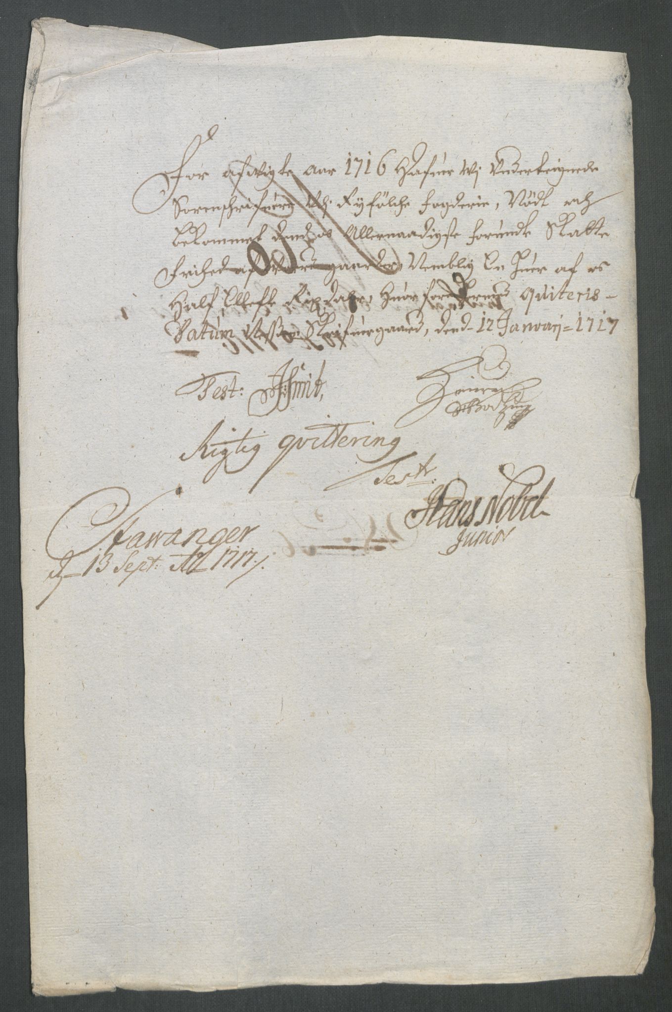 Rentekammeret inntil 1814, Reviderte regnskaper, Fogderegnskap, RA/EA-4092/R47/L2869: Fogderegnskap Ryfylke, 1716, s. 300