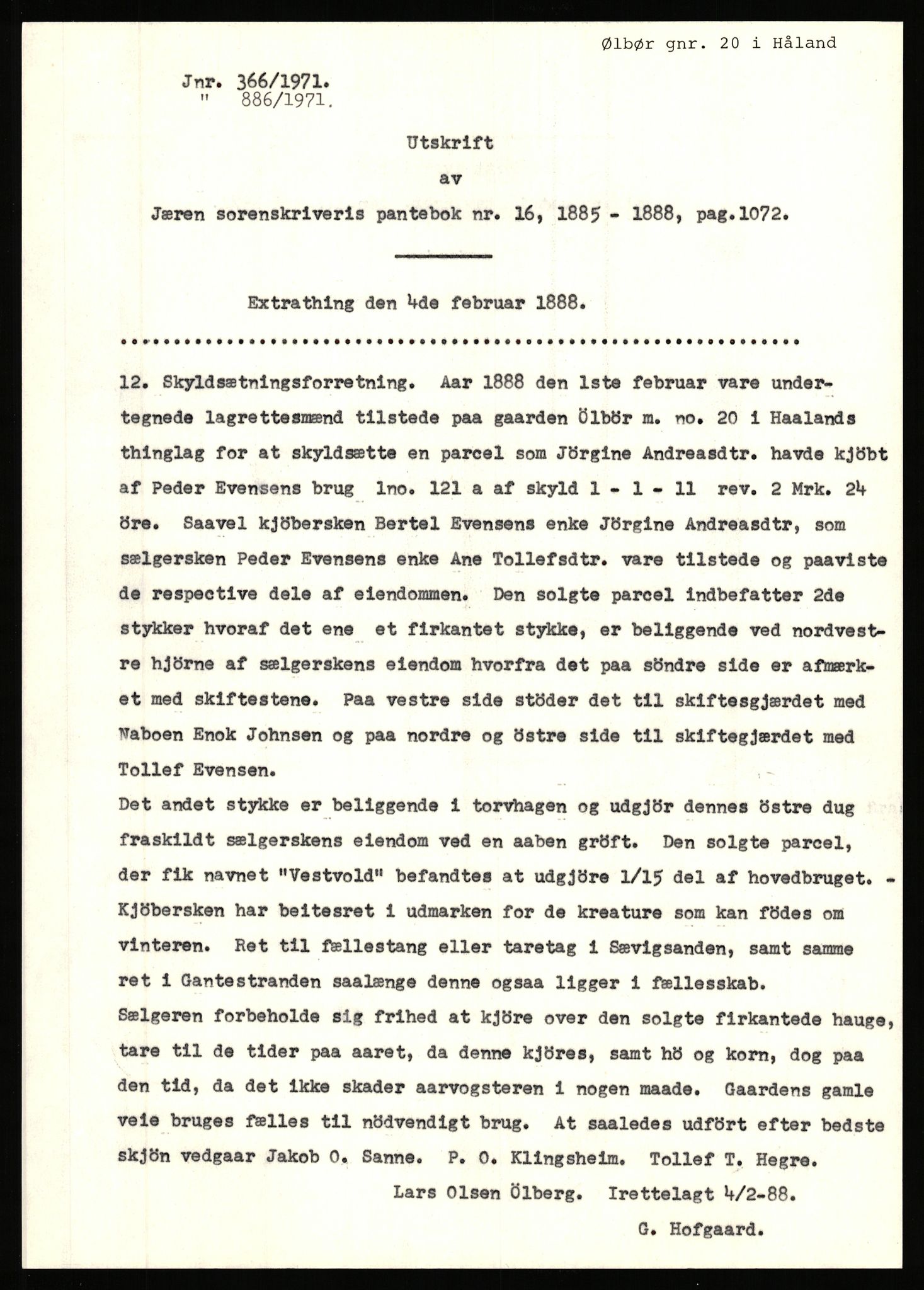 Statsarkivet i Stavanger, AV/SAST-A-101971/03/Y/Yj/L0098: Avskrifter sortert etter gårdsnavn: Øigrei - Østeinstad, 1750-1930, s. 203