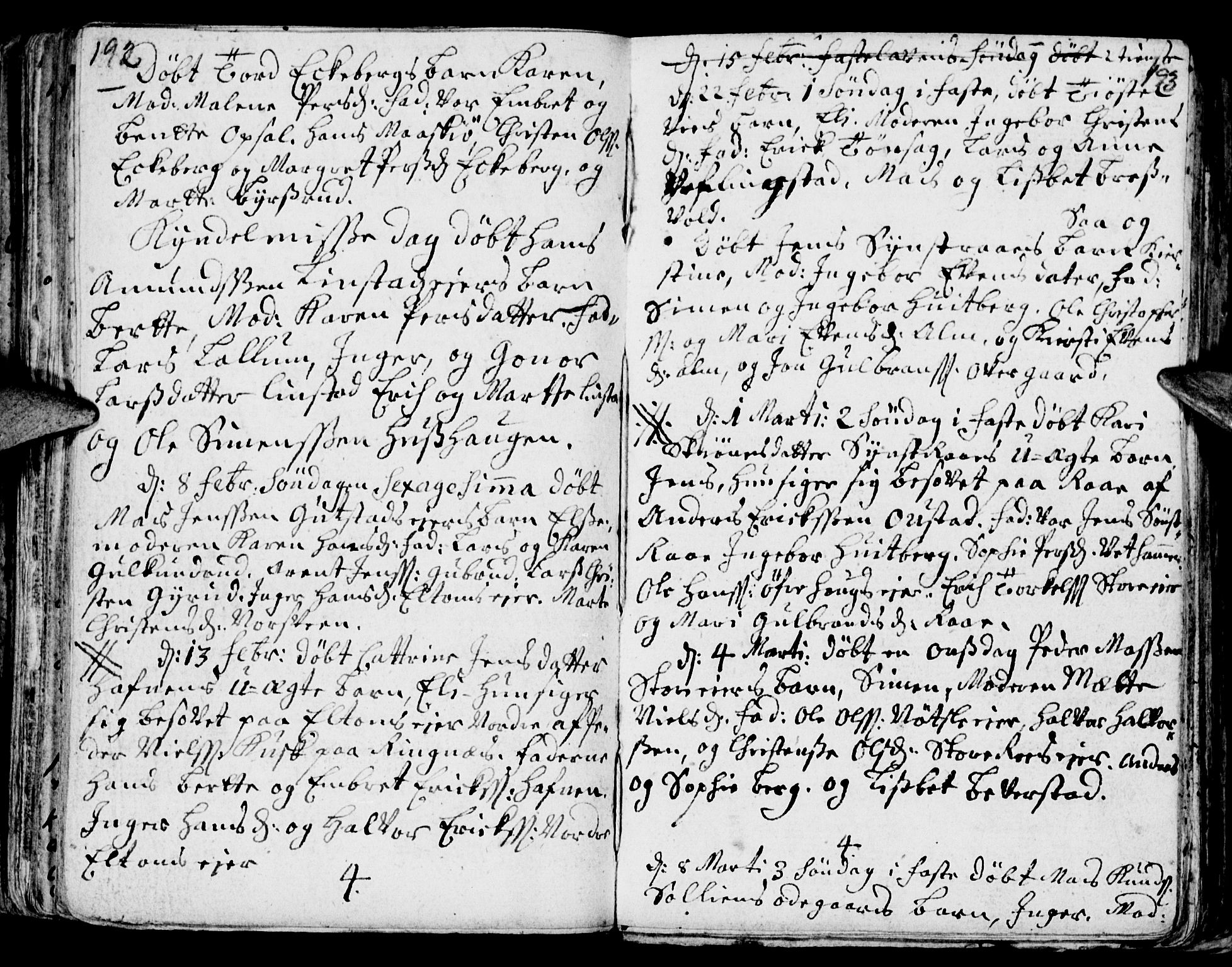Stange prestekontor, AV/SAH-PREST-002/K/L0002: Ministerialbok nr. 2, 1724-1740, s. 192-193