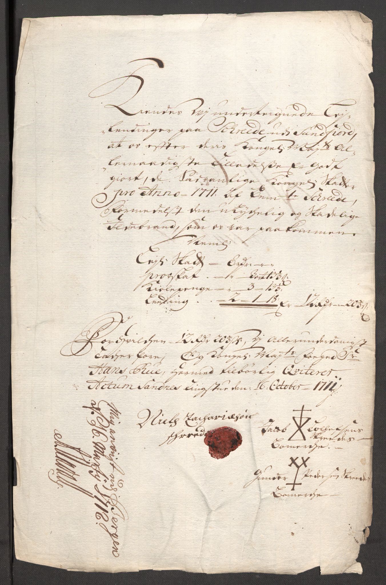 Rentekammeret inntil 1814, Reviderte regnskaper, Fogderegnskap, RA/EA-4092/R53/L3433: Fogderegnskap Sunn- og Nordfjord, 1710-1711, s. 496