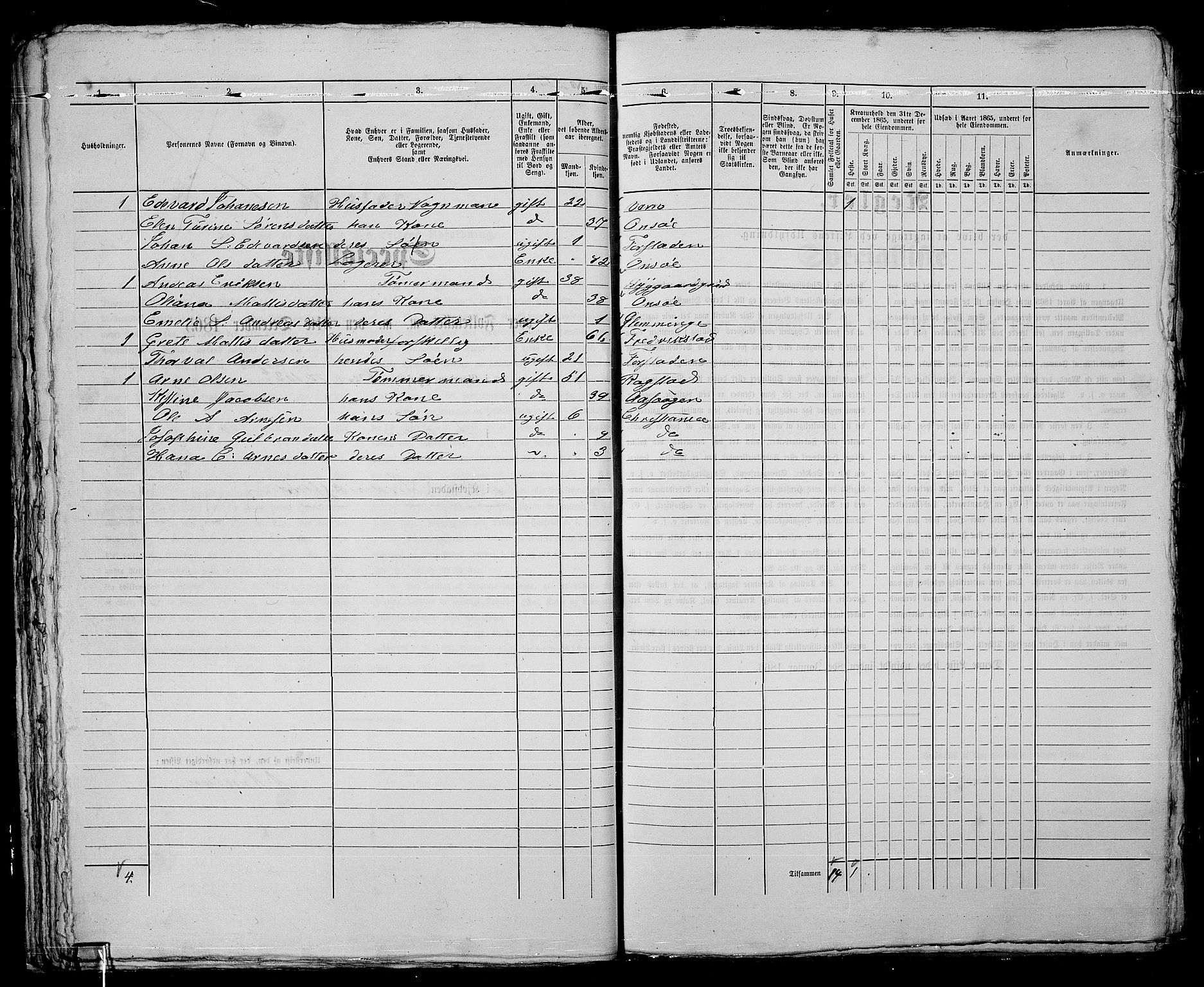 RA, Folketelling 1865 for 0103B Fredrikstad prestegjeld, Fredrikstad kjøpstad, 1865, s. 475