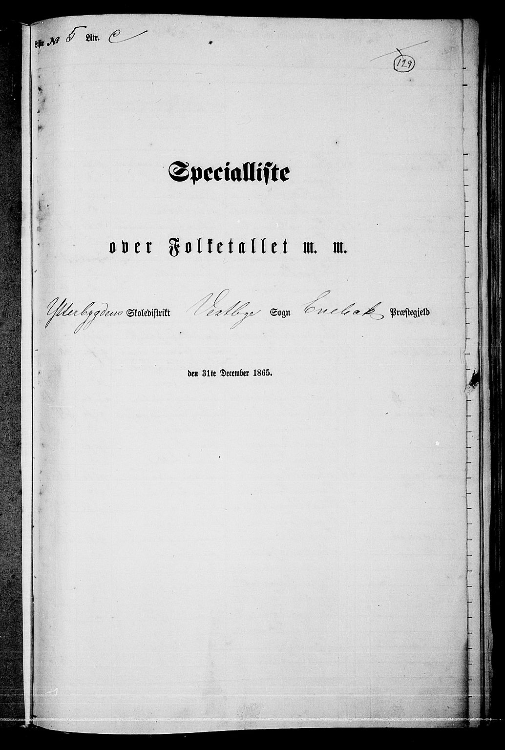 RA, Folketelling 1865 for 0229P Enebakk prestegjeld, 1865, s. 115