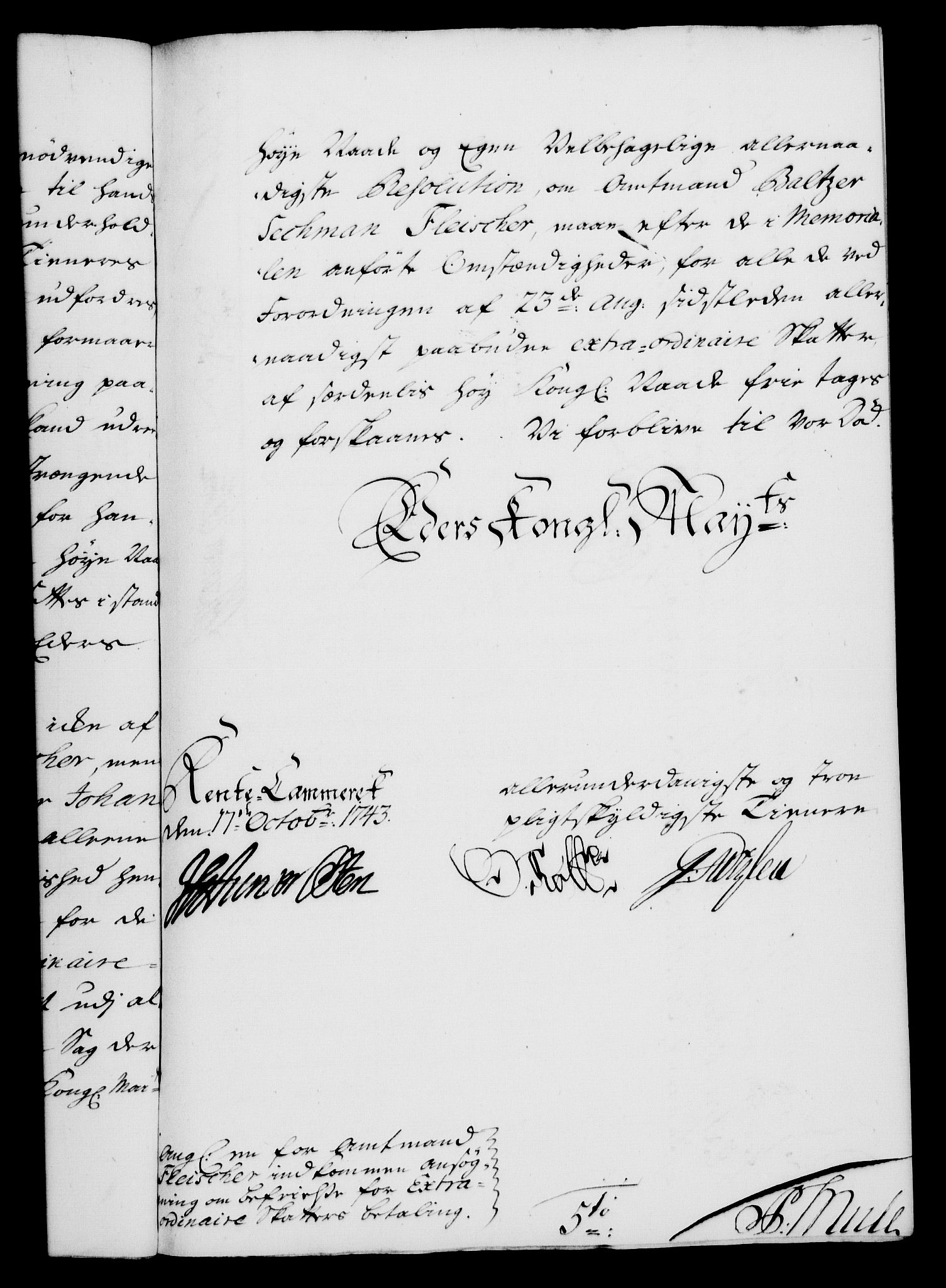 Rentekammeret, Kammerkanselliet, RA/EA-3111/G/Gf/Gfa/L0026: Norsk relasjons- og resolusjonsprotokoll (merket RK 52.26), 1743, s. 727
