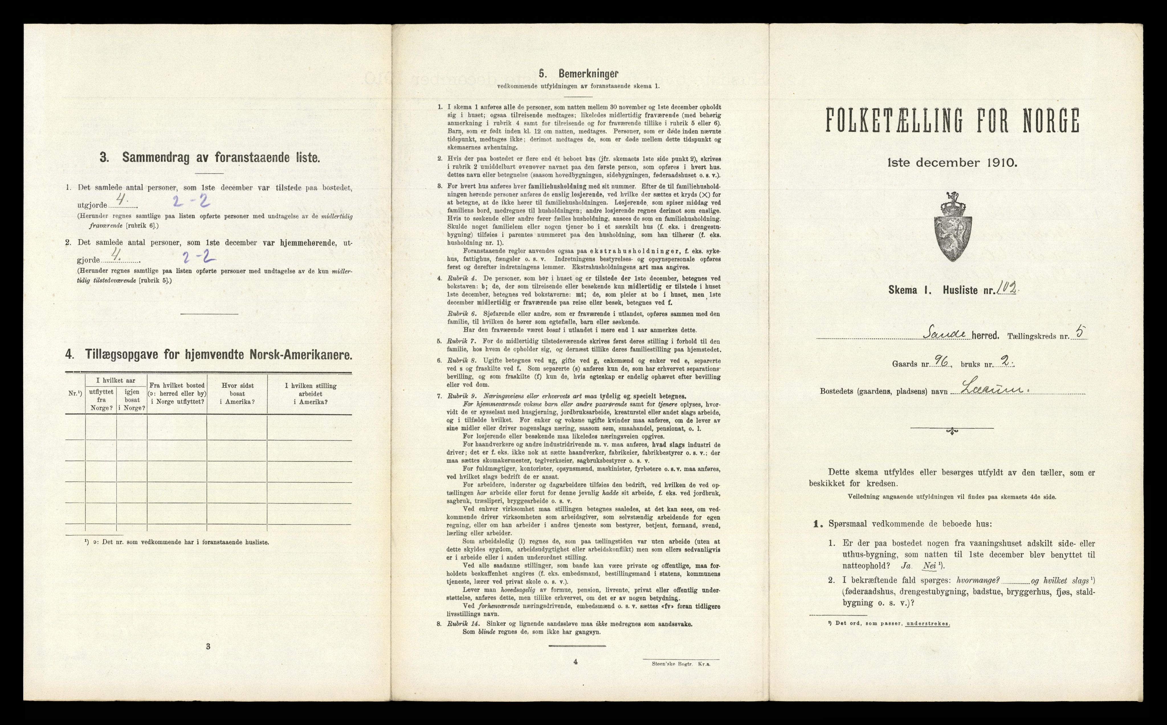 RA, Folketelling 1910 for 0713 Sande herred, 1910, s. 927