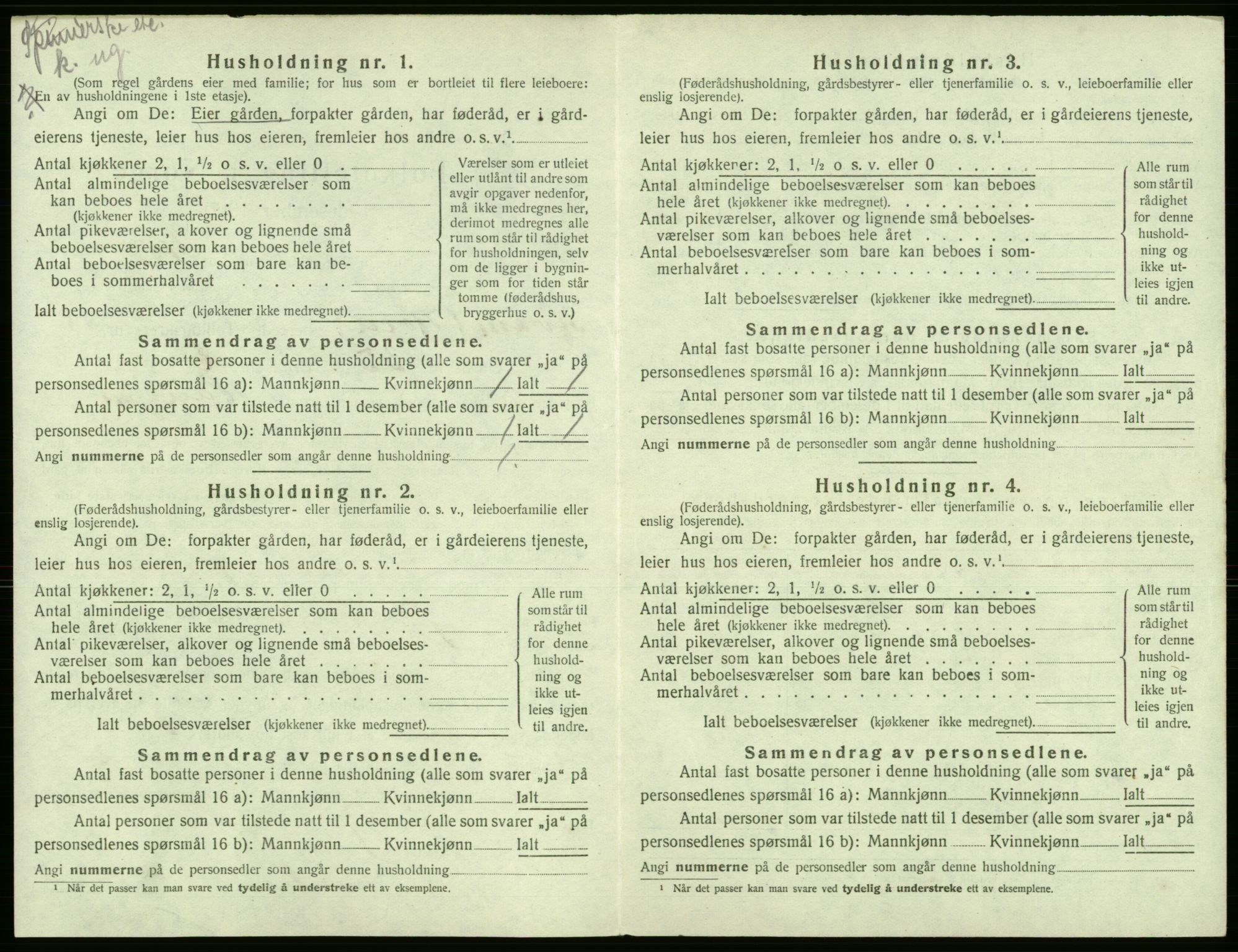 SAB, Folketelling 1920 for 1238 Kvam herred, 1920, s. 736