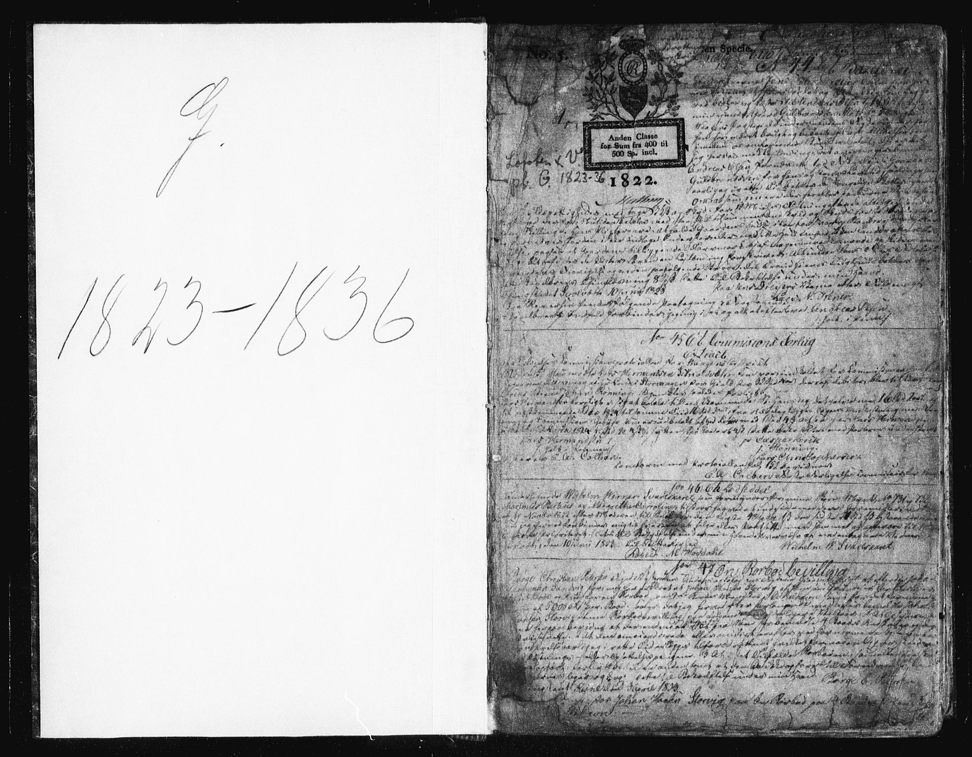 Vesterålen sorenskriveri, SAT/A-4180/1/2/2Ca/L0007: Pantebok nr. G, 1823-1836, s. 1