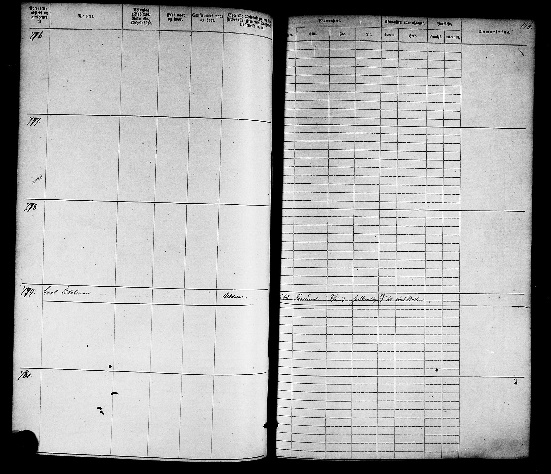 Farsund mønstringskrets, SAK/2031-0017/F/Fa/L0005: Annotasjonsrulle nr 1-1910 med register, Z-2, 1869-1877, s. 184