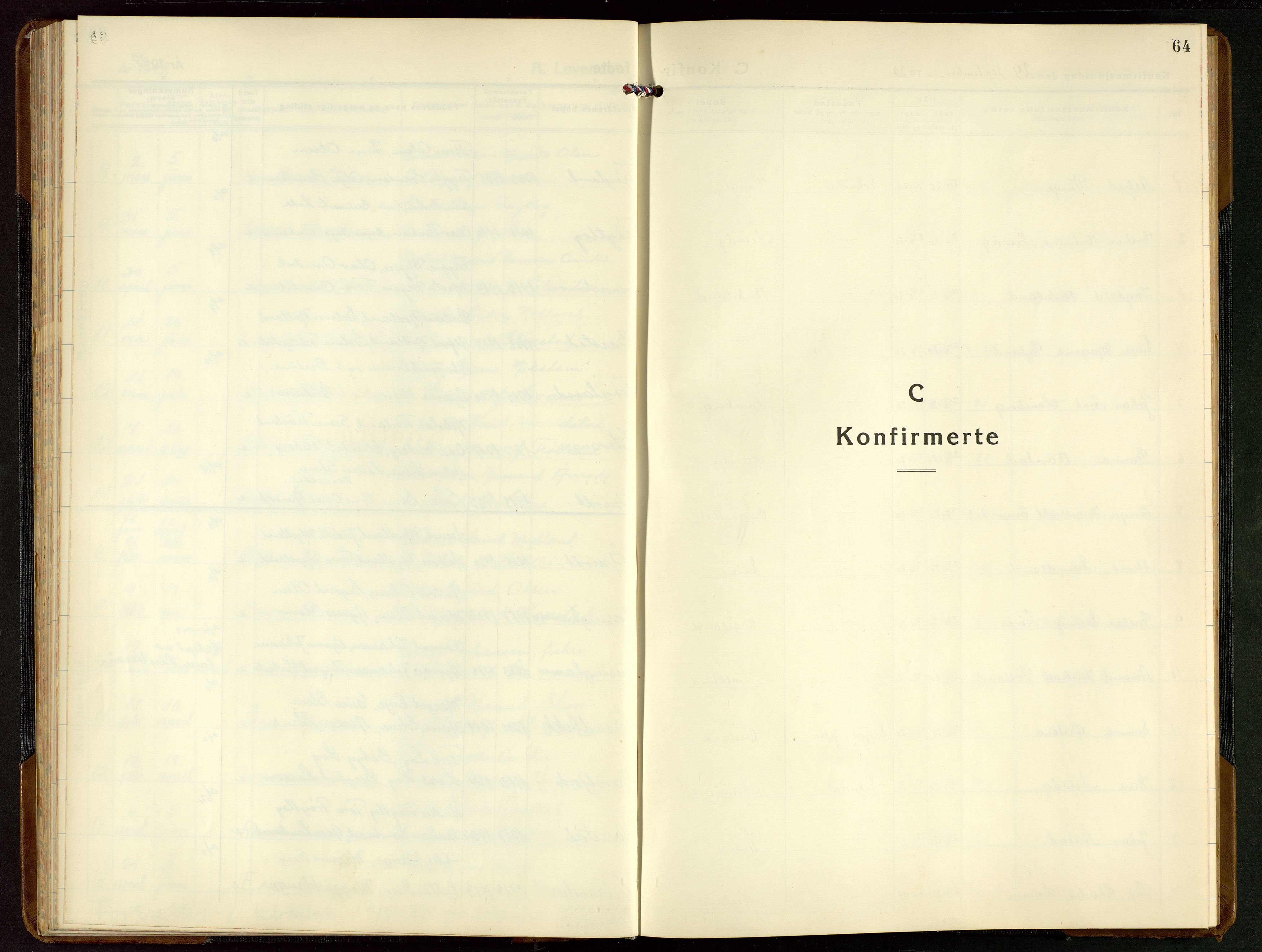 Sokndal sokneprestkontor, SAST/A-101808: Klokkerbok nr. B 9, 1935-1949, s. 64