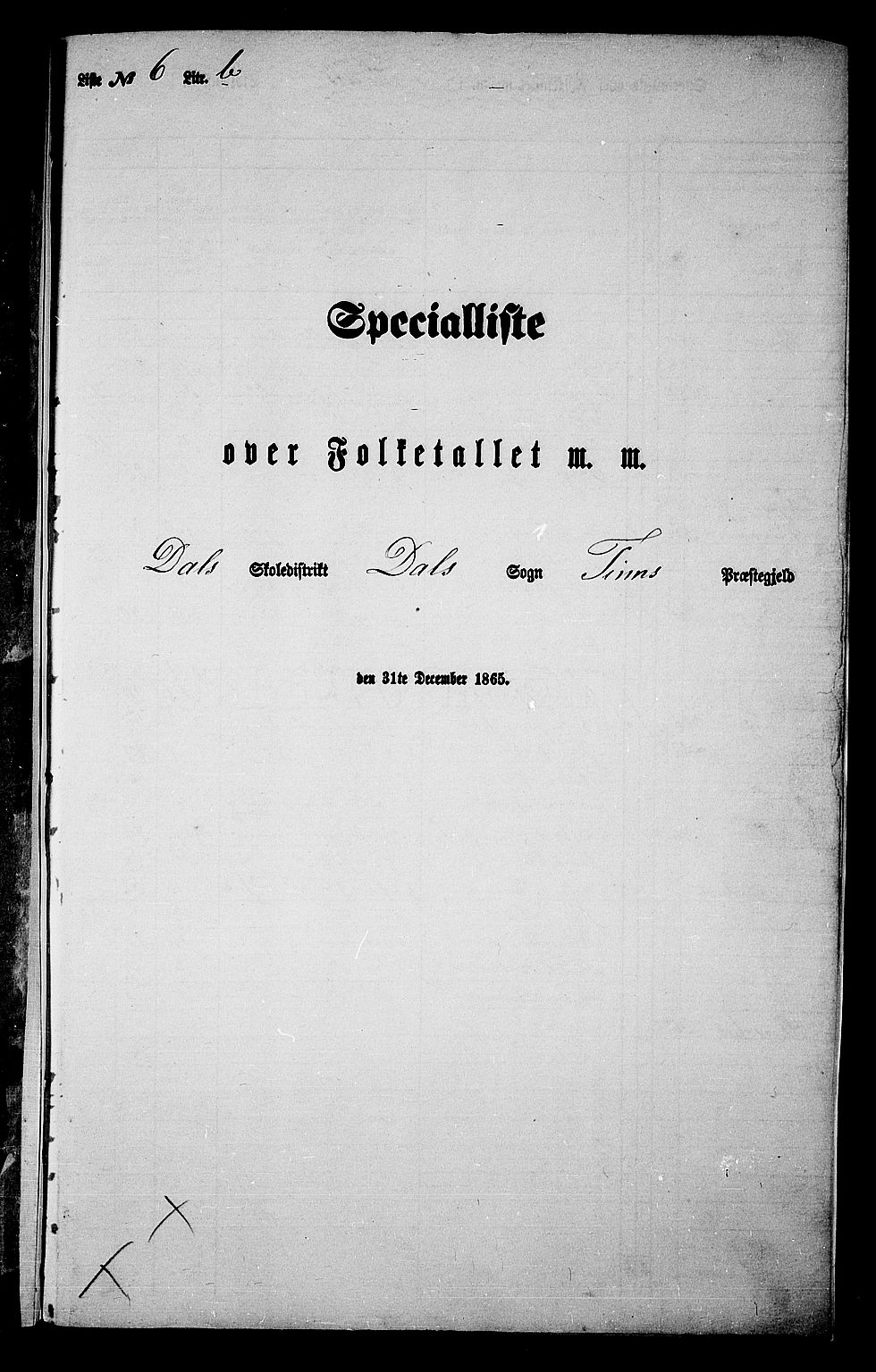 RA, Folketelling 1865 for 0826P Tinn prestegjeld, 1865, s. 114