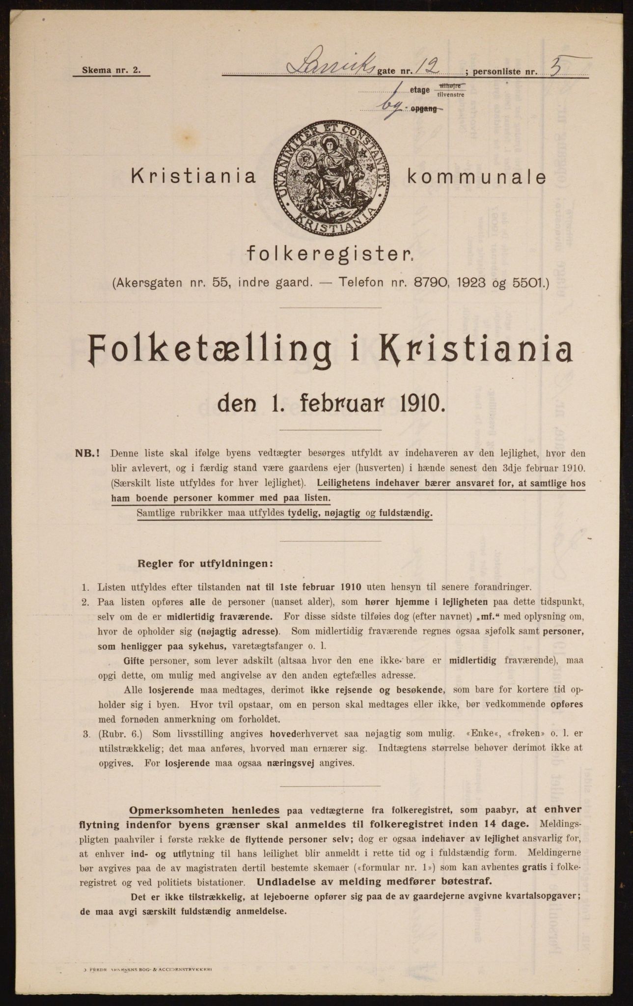 OBA, Kommunal folketelling 1.2.1910 for Kristiania, 1910, s. 55240