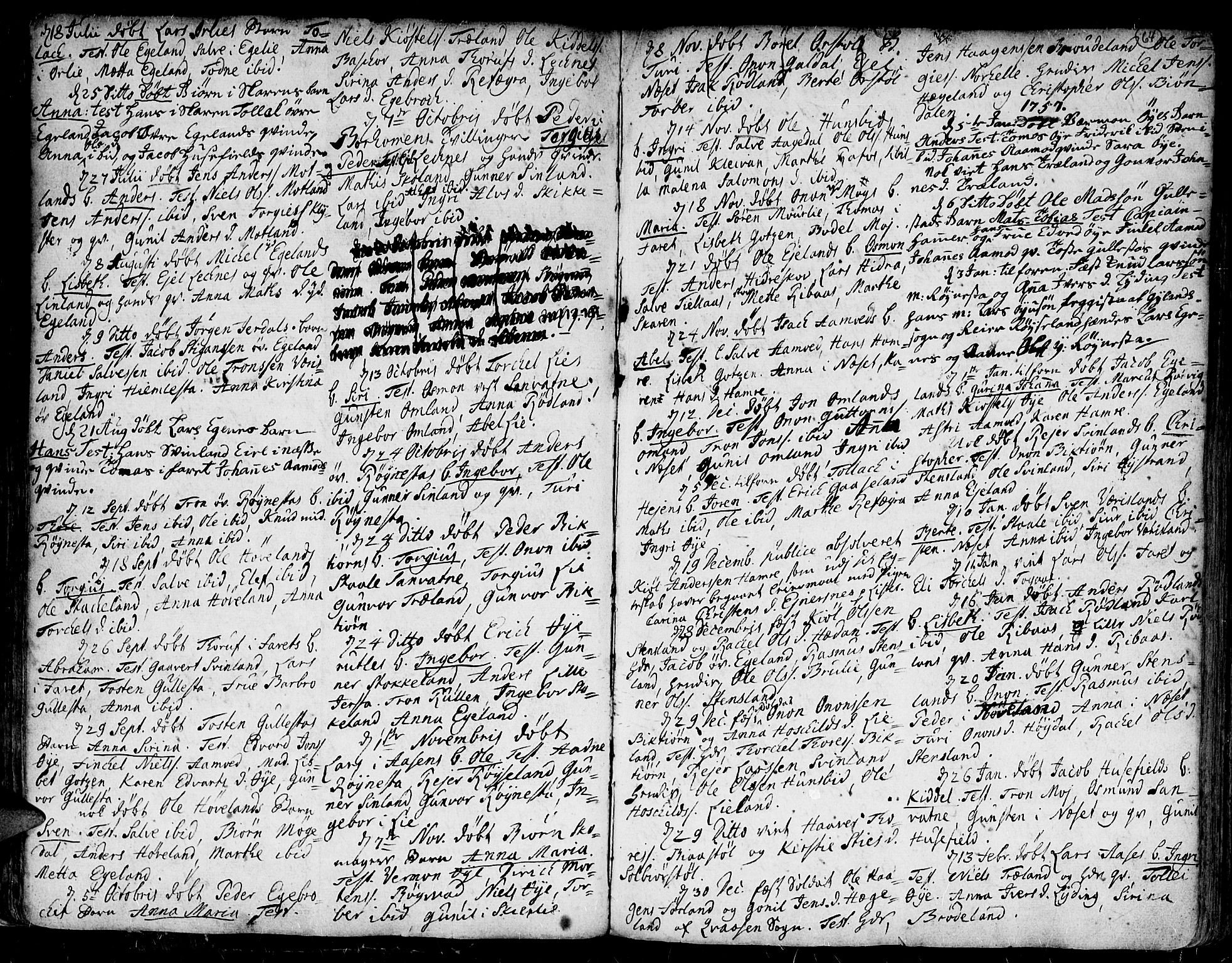 Kvinesdal sokneprestkontor, AV/SAK-1111-0026/F/Fa/Fab/L0001: Ministerialbok nr. A 1 /1, 1710-1788, s. 64