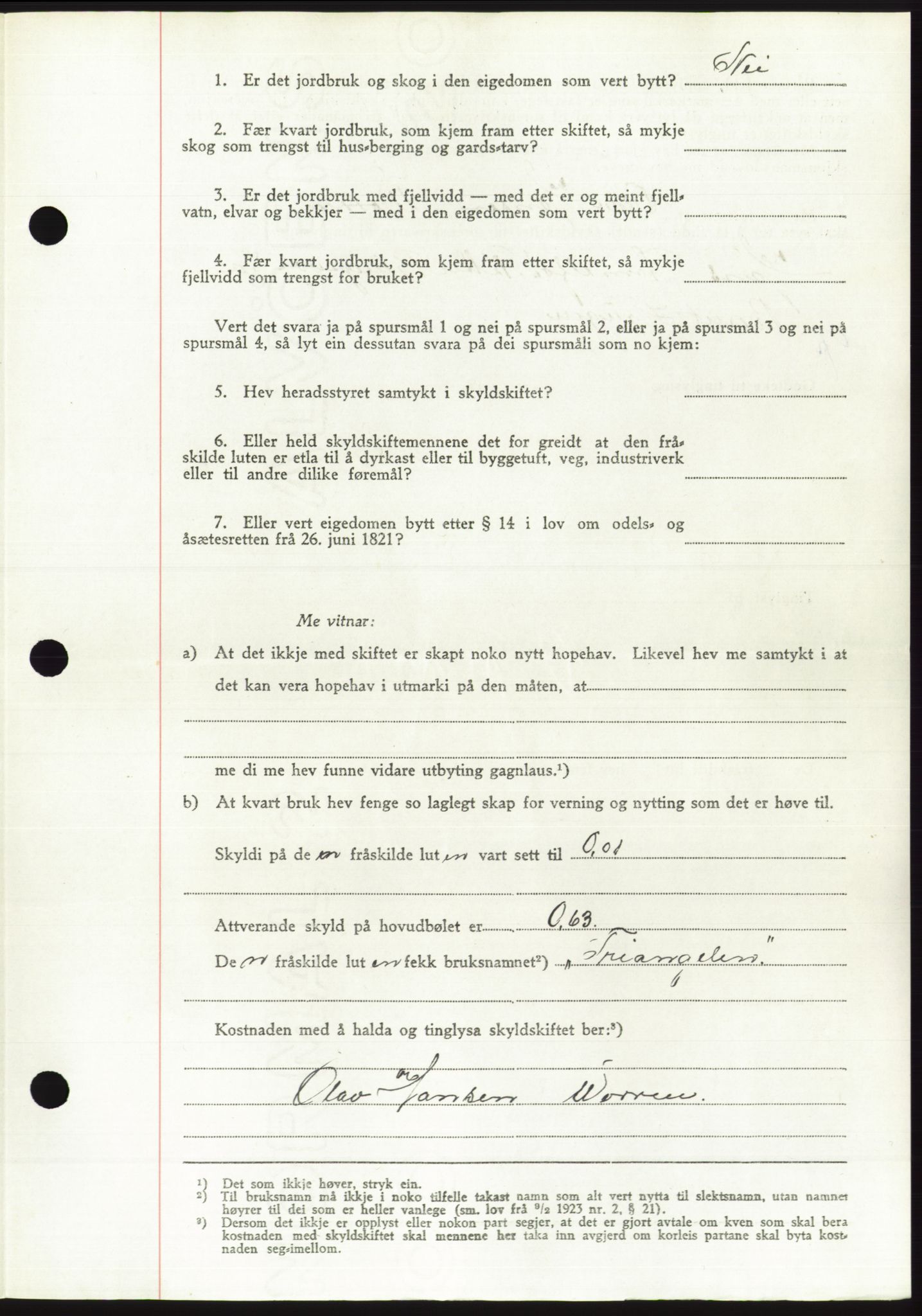 Søre Sunnmøre sorenskriveri, AV/SAT-A-4122/1/2/2C/L0085: Pantebok nr. 11A, 1949-1949, Dagboknr: 1660/1949