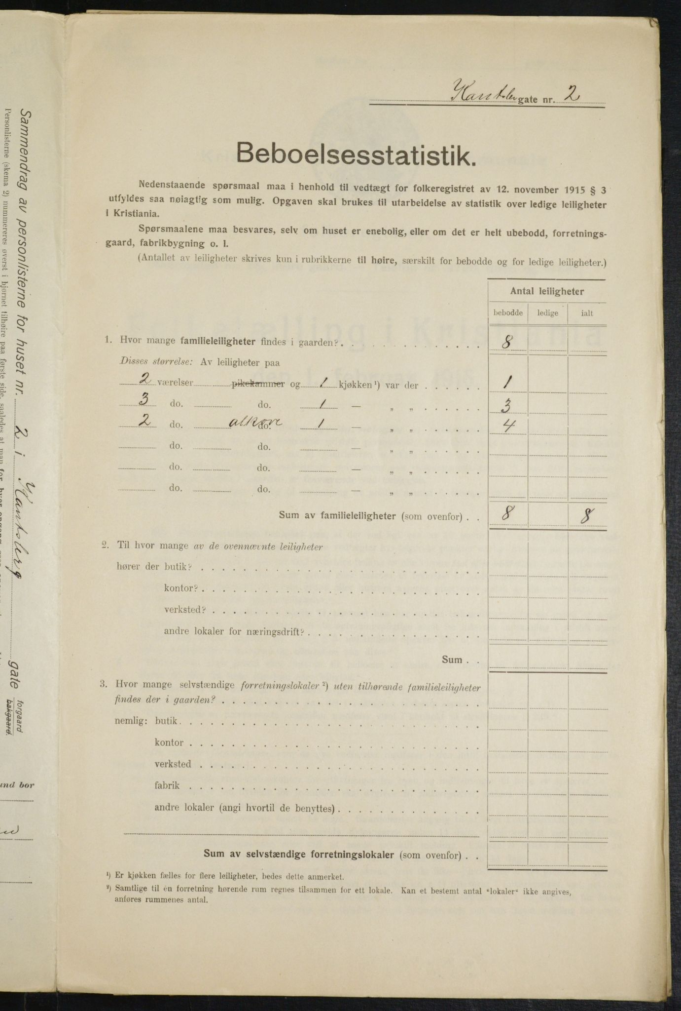 OBA, Kommunal folketelling 1.2.1916 for Kristiania, 1916, s. 49091