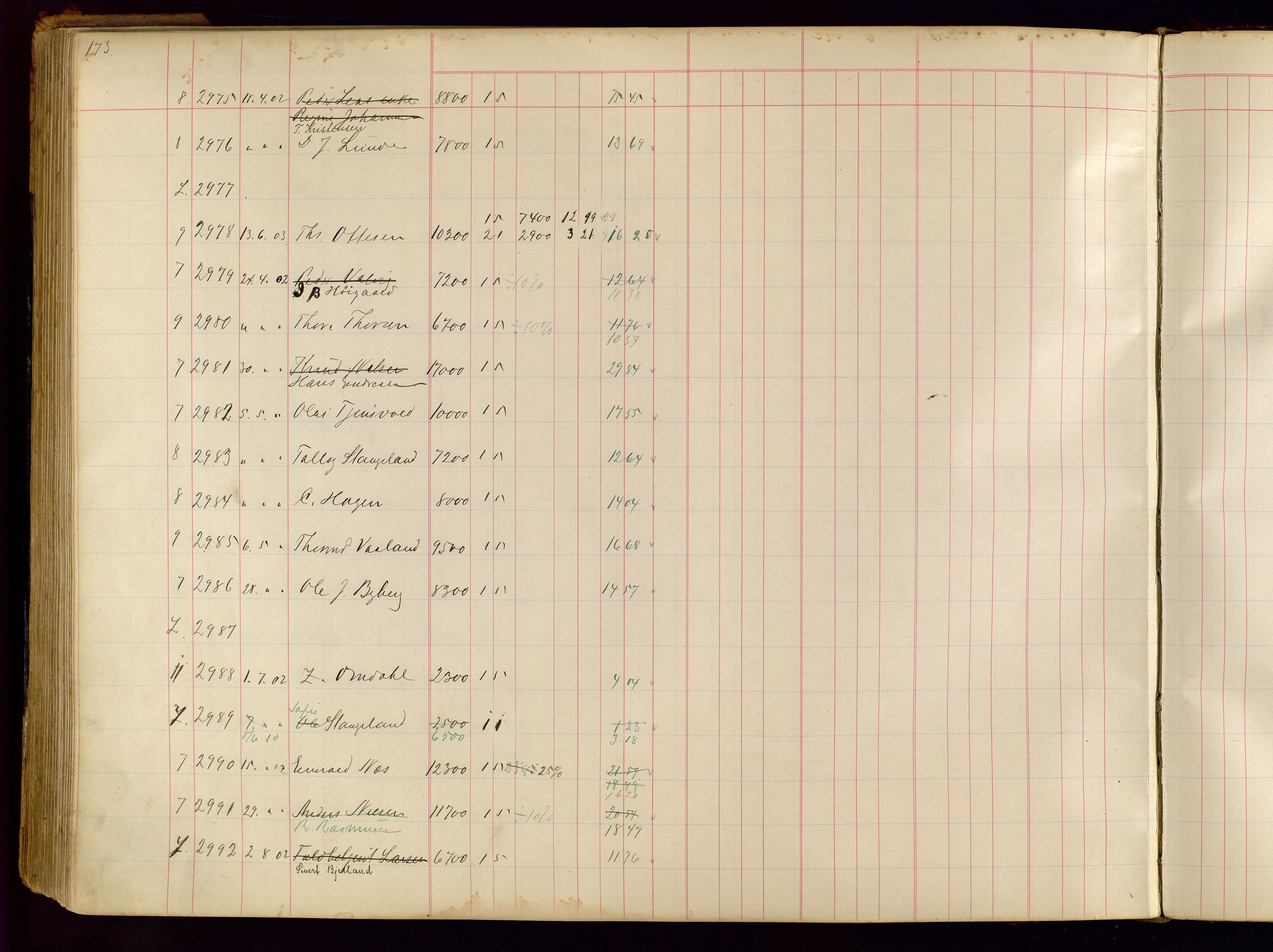 Norges Brannkasse Stavanger, SAST/A-102143/F/Fc/L0001: Brannkontingentprotokoll, 1903-1912, s. 173