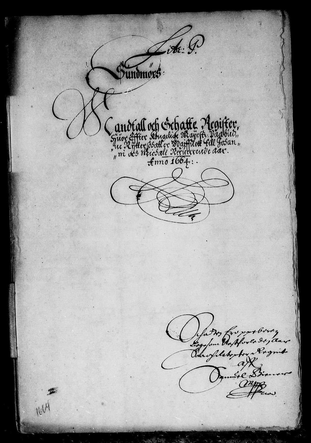 Rentekammeret inntil 1814, Reviderte regnskaper, Stiftamtstueregnskaper, Bergen stiftamt, AV/RA-EA-6043/R/Rc/L0012: Bergen stiftamt, 1664