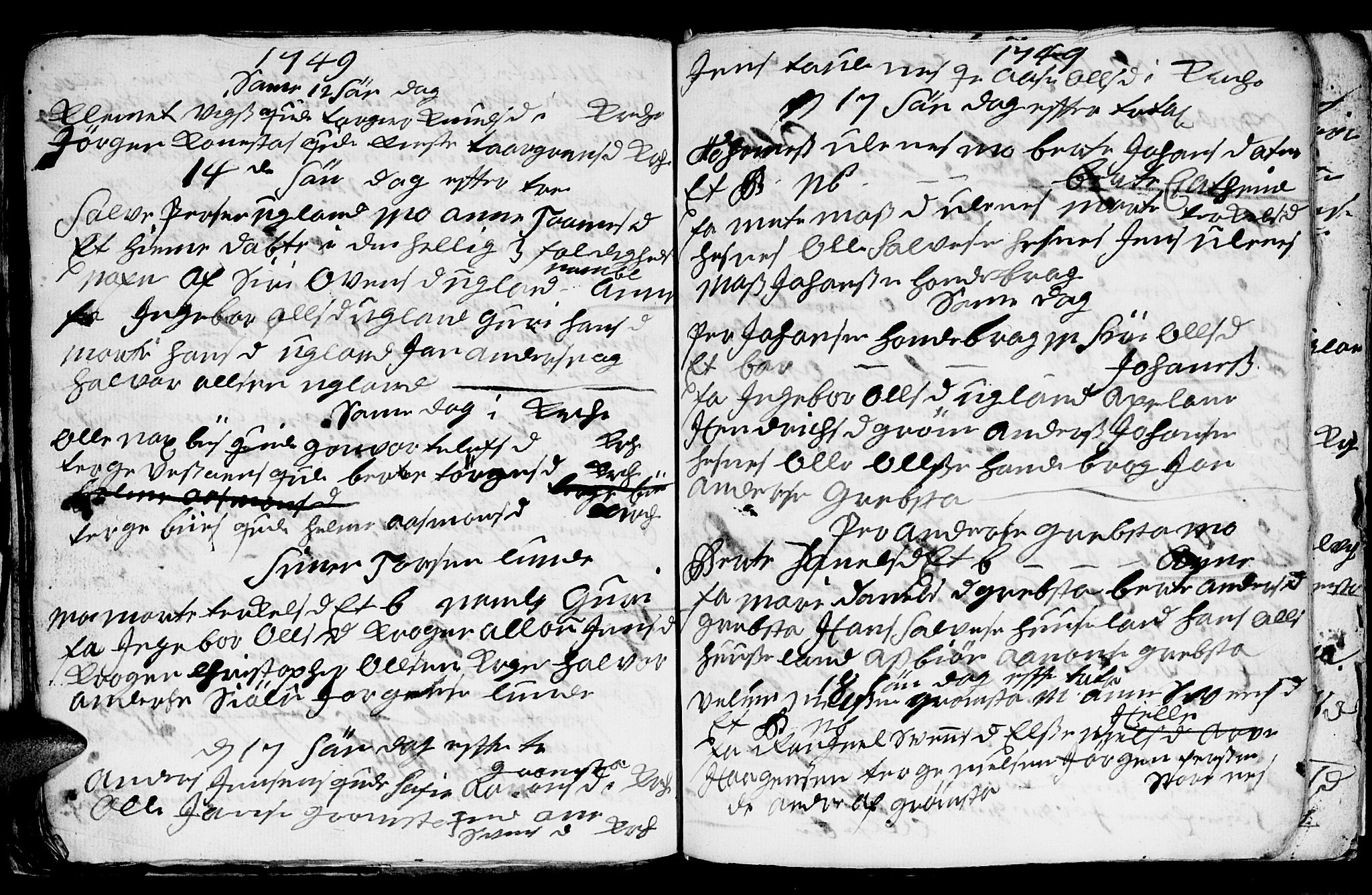 Fjære sokneprestkontor, AV/SAK-1111-0011/F/Fb/L0001: Klokkerbok nr. B 1, 1732-1750, s. 181