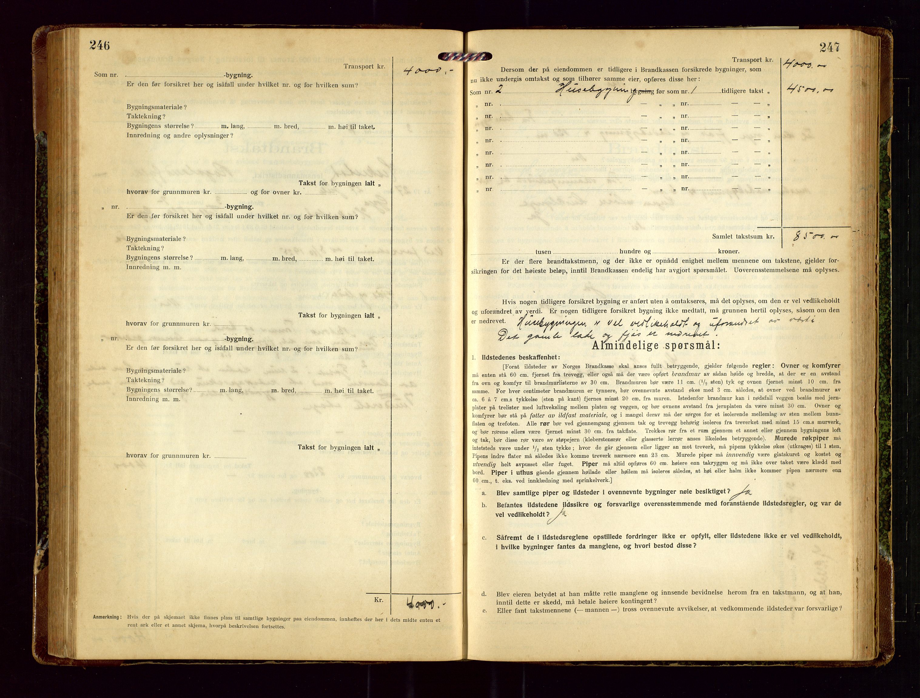 Heskestad lensmannskontor, AV/SAST-A-100304/Gob/L0003: "Brandtakstprotokoll", 1922-1934, s. 246-247