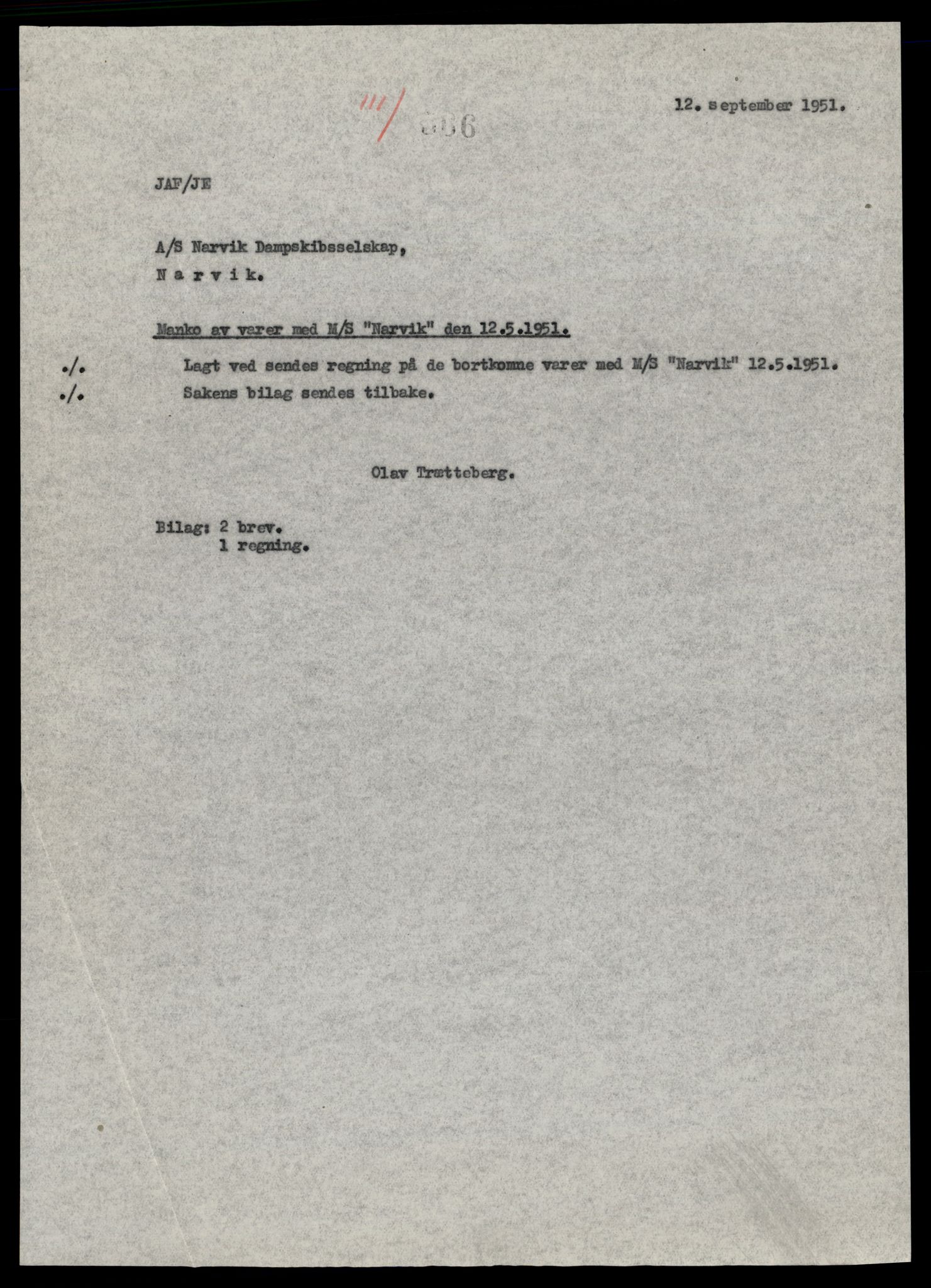 Norges statsbaner (NSB) - Narvik distrikt, AV/SAT-A-6460/0002/X/Xd/L0002: --, 1940-1954, s. 1341