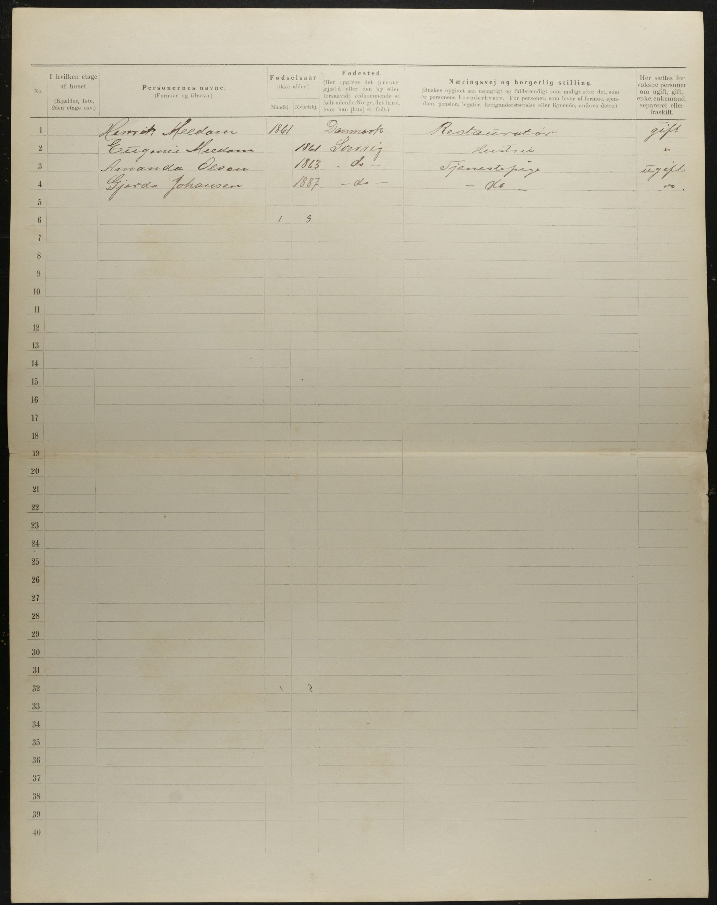 OBA, Kommunal folketelling 31.12.1901 for Kristiania kjøpstad, 1901, s. 2828