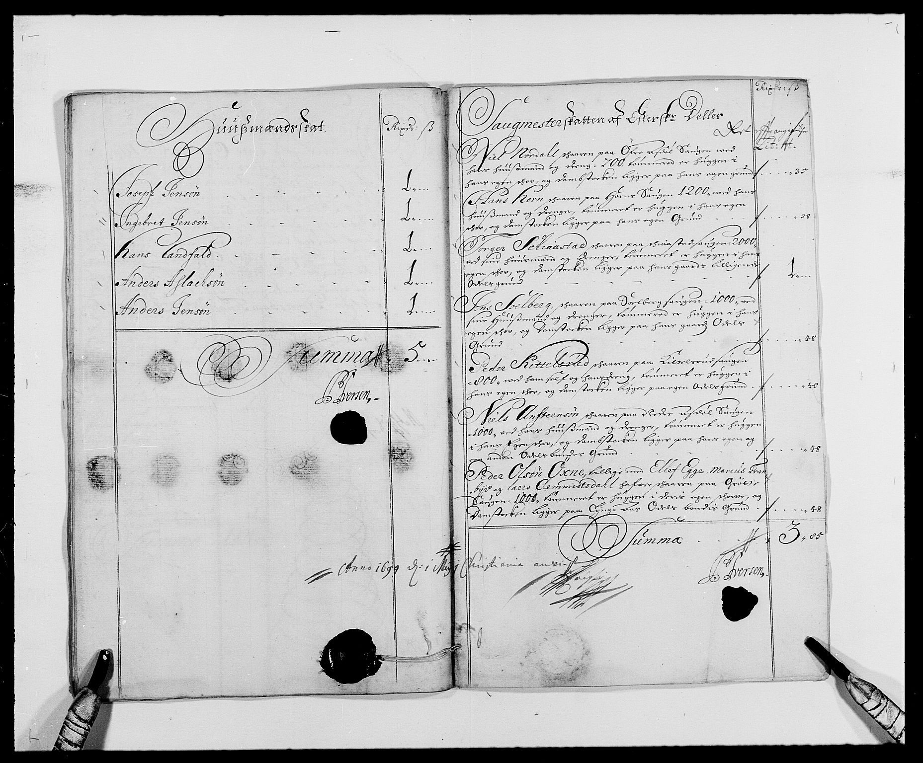 Rentekammeret inntil 1814, Reviderte regnskaper, Fogderegnskap, AV/RA-EA-4092/R28/L1690: Fogderegnskap Eiker og Lier, 1692-1693, s. 179