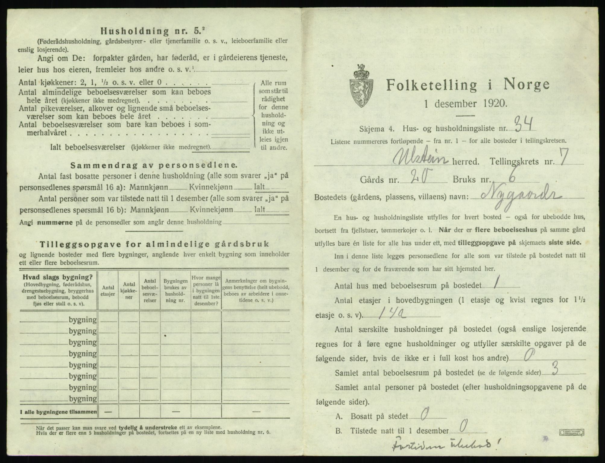 SAT, Folketelling 1920 for 1516 Ulstein herred, 1920, s. 556