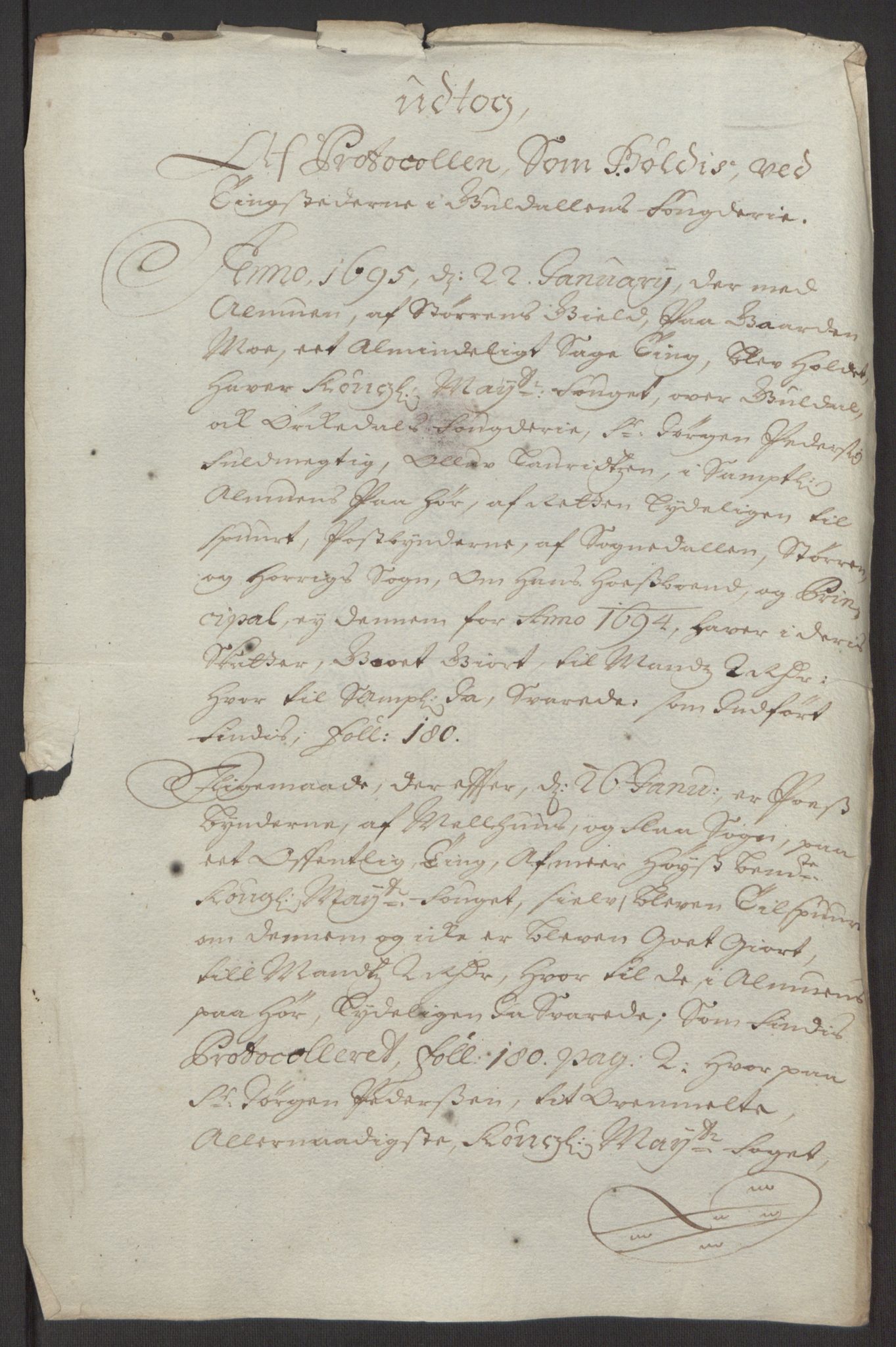 Rentekammeret inntil 1814, Reviderte regnskaper, Fogderegnskap, RA/EA-4092/R60/L3944: Fogderegnskap Orkdal og Gauldal, 1694, s. 416