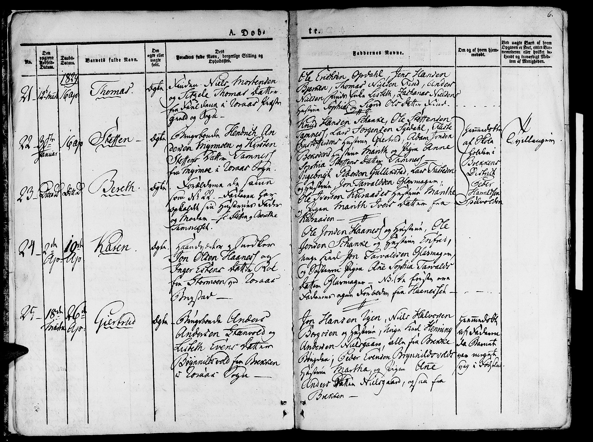 Ministerialprotokoller, klokkerbøker og fødselsregistre - Sør-Trøndelag, AV/SAT-A-1456/681/L0930: Ministerialbok nr. 681A08, 1829-1844, s. 6