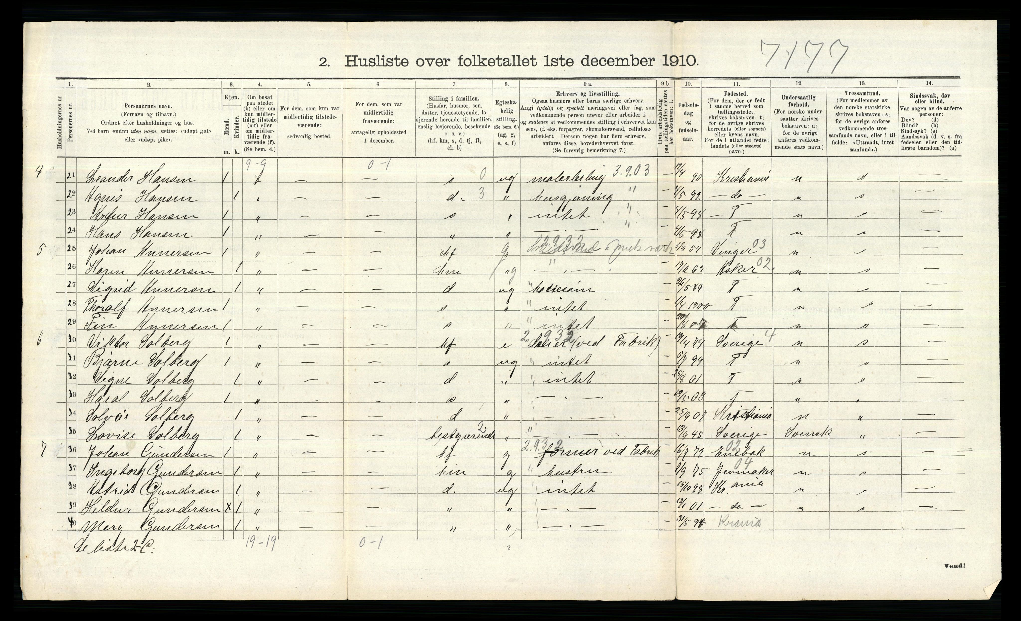 RA, Folketelling 1910 for 0218 Aker herred, 1910, s. 1310