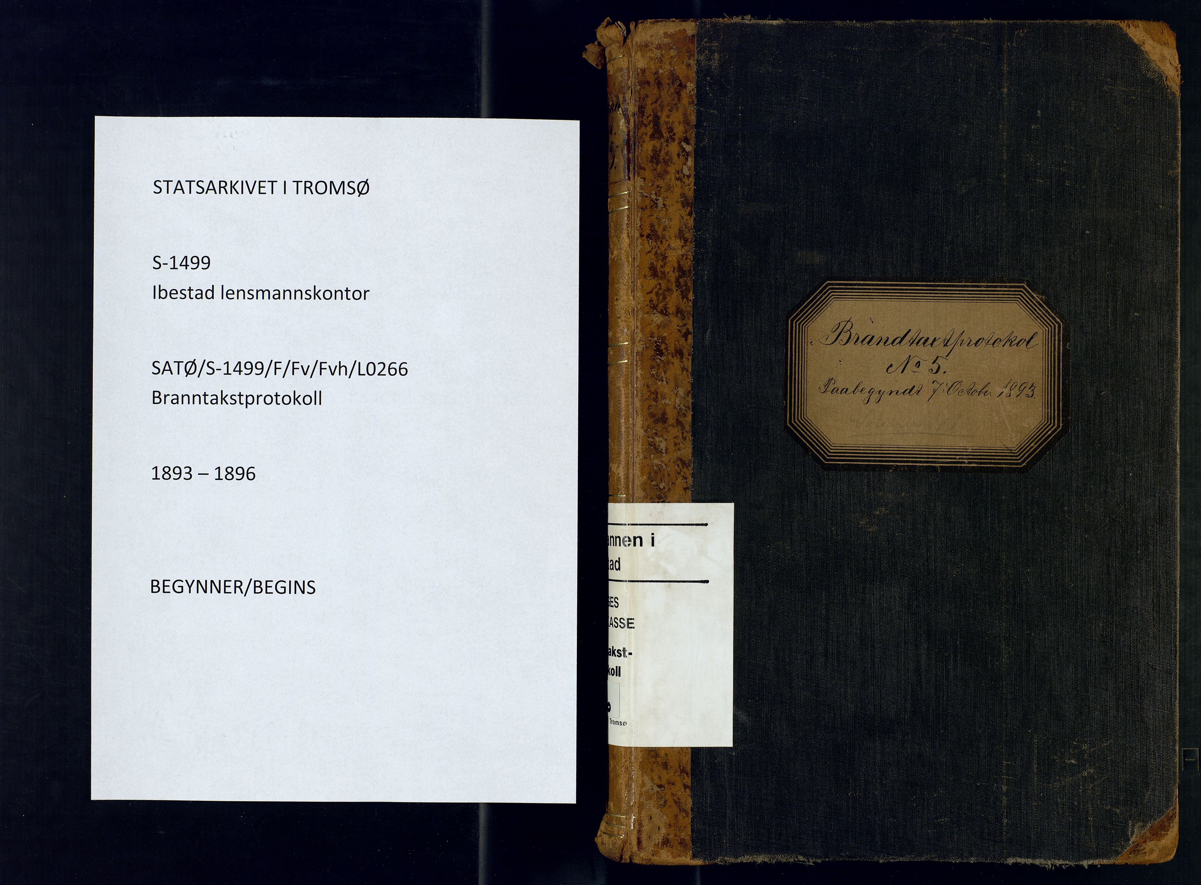 Ibestad lensmannskontor, AV/SATØ-S-1499/F/Fv/Fvh/L0266: Branntakstprotokoller, 1893-1896