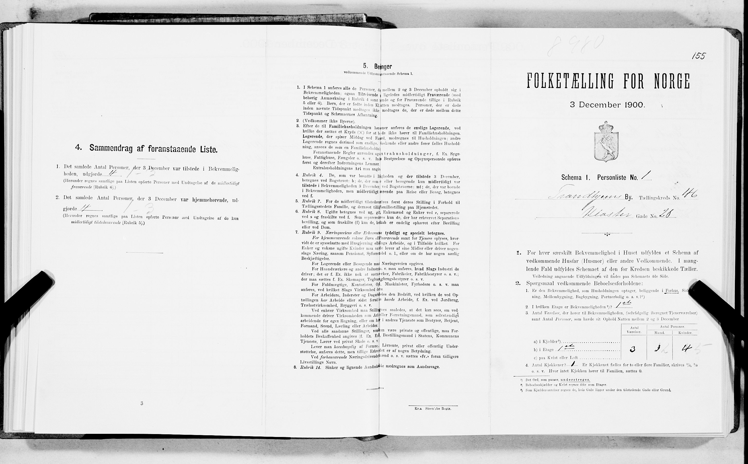 SAT, Folketelling 1900 for 1601 Trondheim kjøpstad, 1900, s. 7458