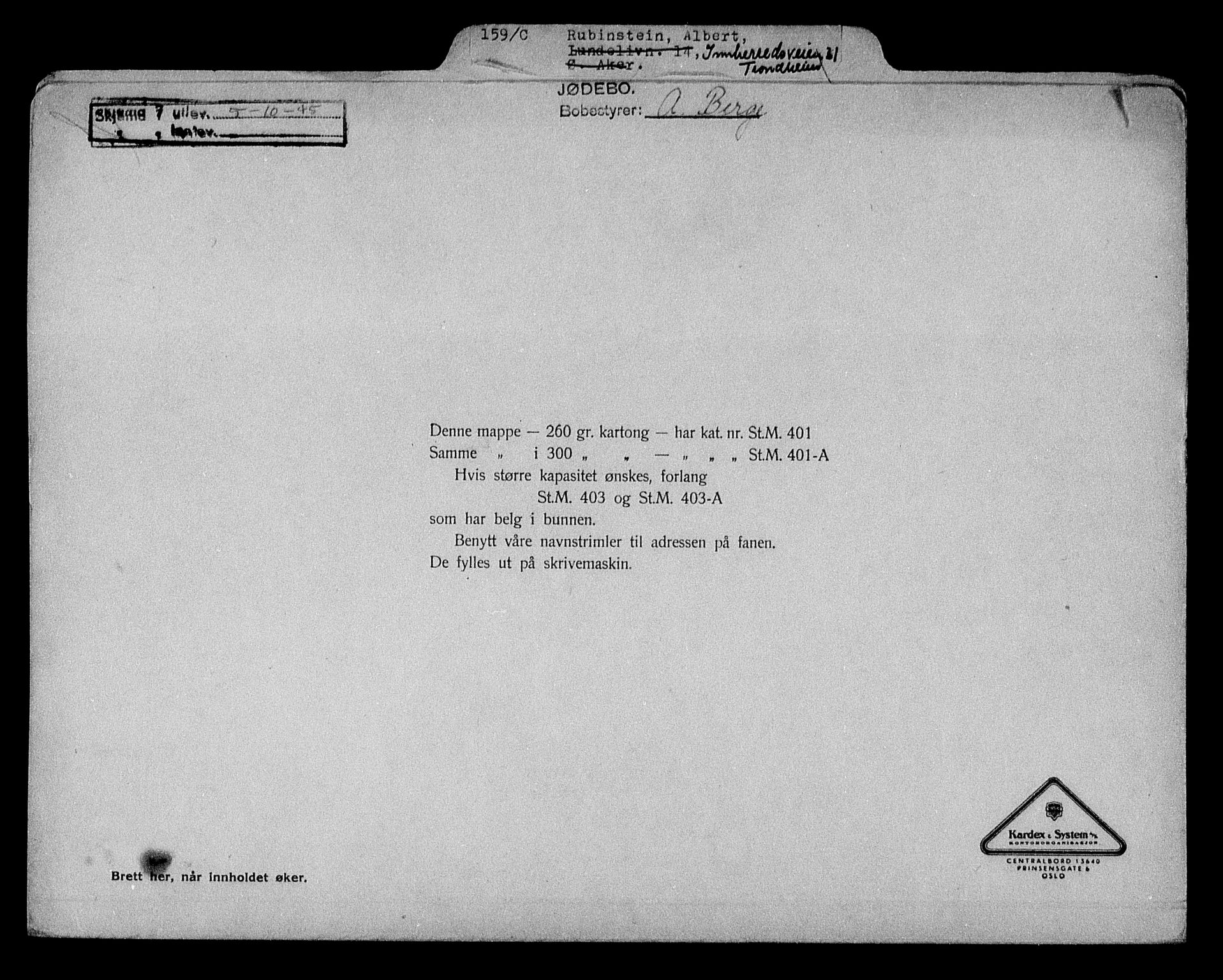 Justisdepartementet, Tilbakeføringskontoret for inndratte formuer, RA/S-1564/H/Hc/Hcc/L0975: --, 1945-1947, s. 216