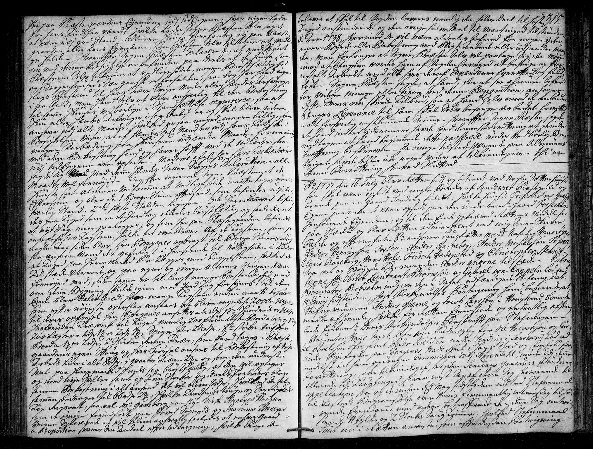 Eiker, Modum og Sigdal sorenskriveri, SAKO/A-123/F/Fa/Faa/L0071: Tingbok, 1735-1737, s. 315
