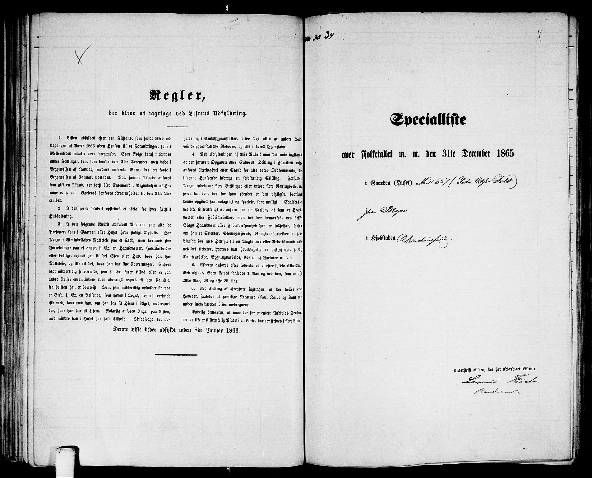 RA, Folketelling 1865 for 1503B Kristiansund prestegjeld, Kristiansund kjøpstad, 1865, s. 86