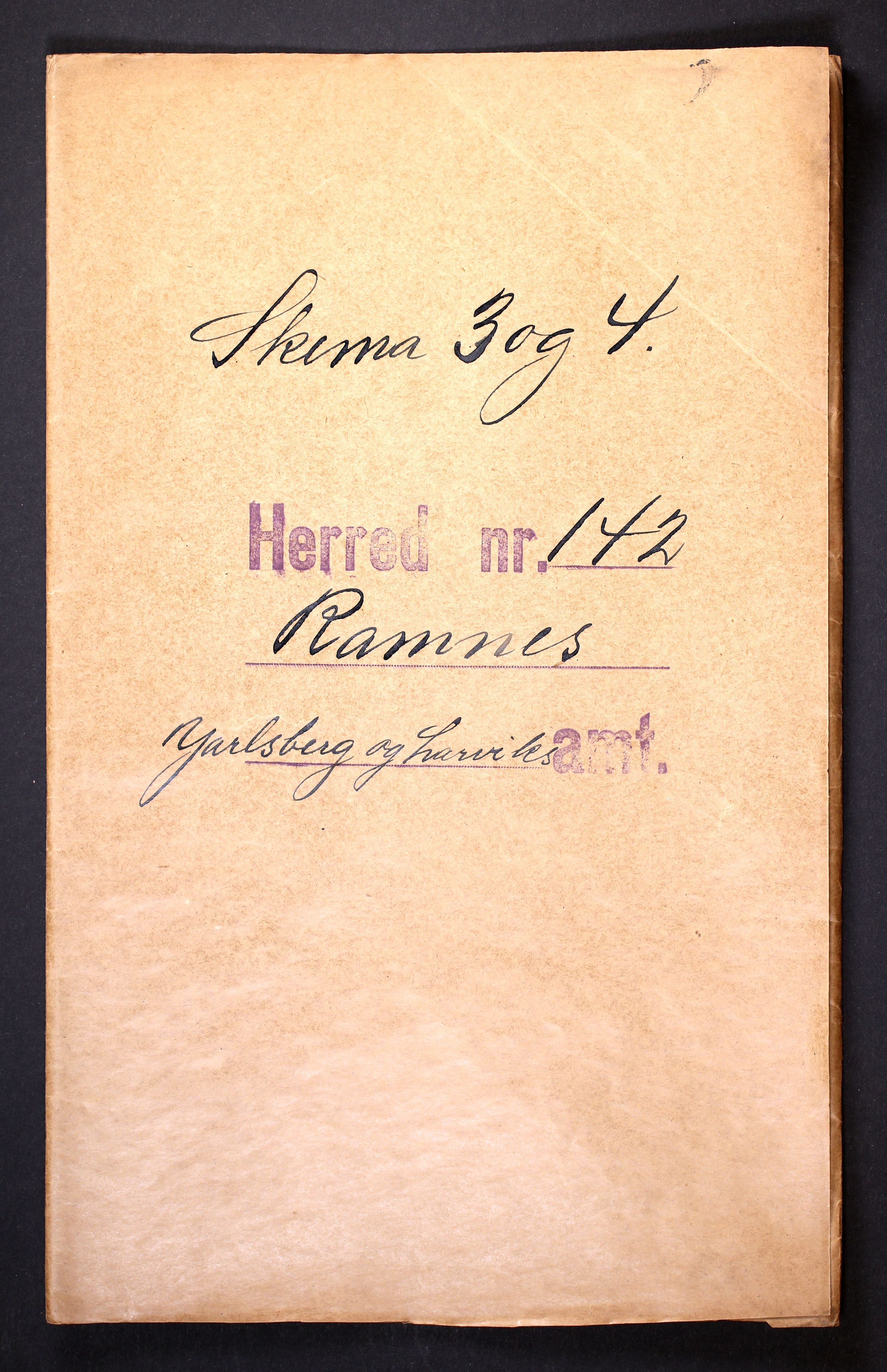 RA, Folketelling 1910 for 0718 Ramnes herred, 1910, s. 1