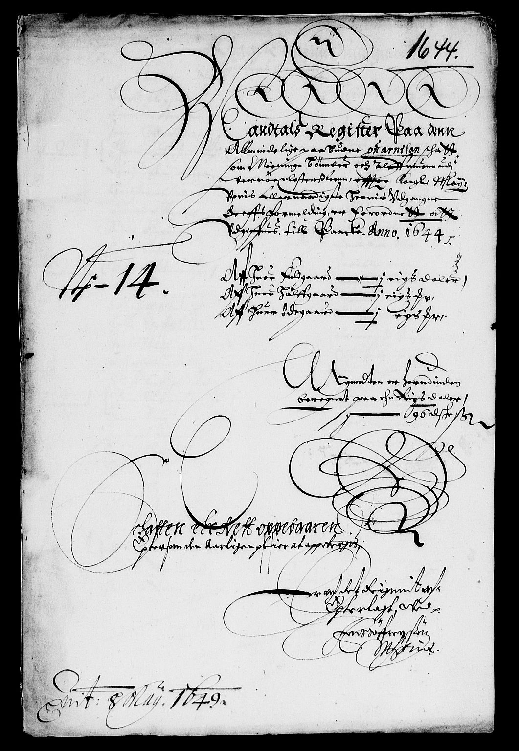 Rentekammeret inntil 1814, Reviderte regnskaper, Lensregnskaper, AV/RA-EA-5023/R/Rb/Rbg/L0007: Verne kloster len, 1623-1647