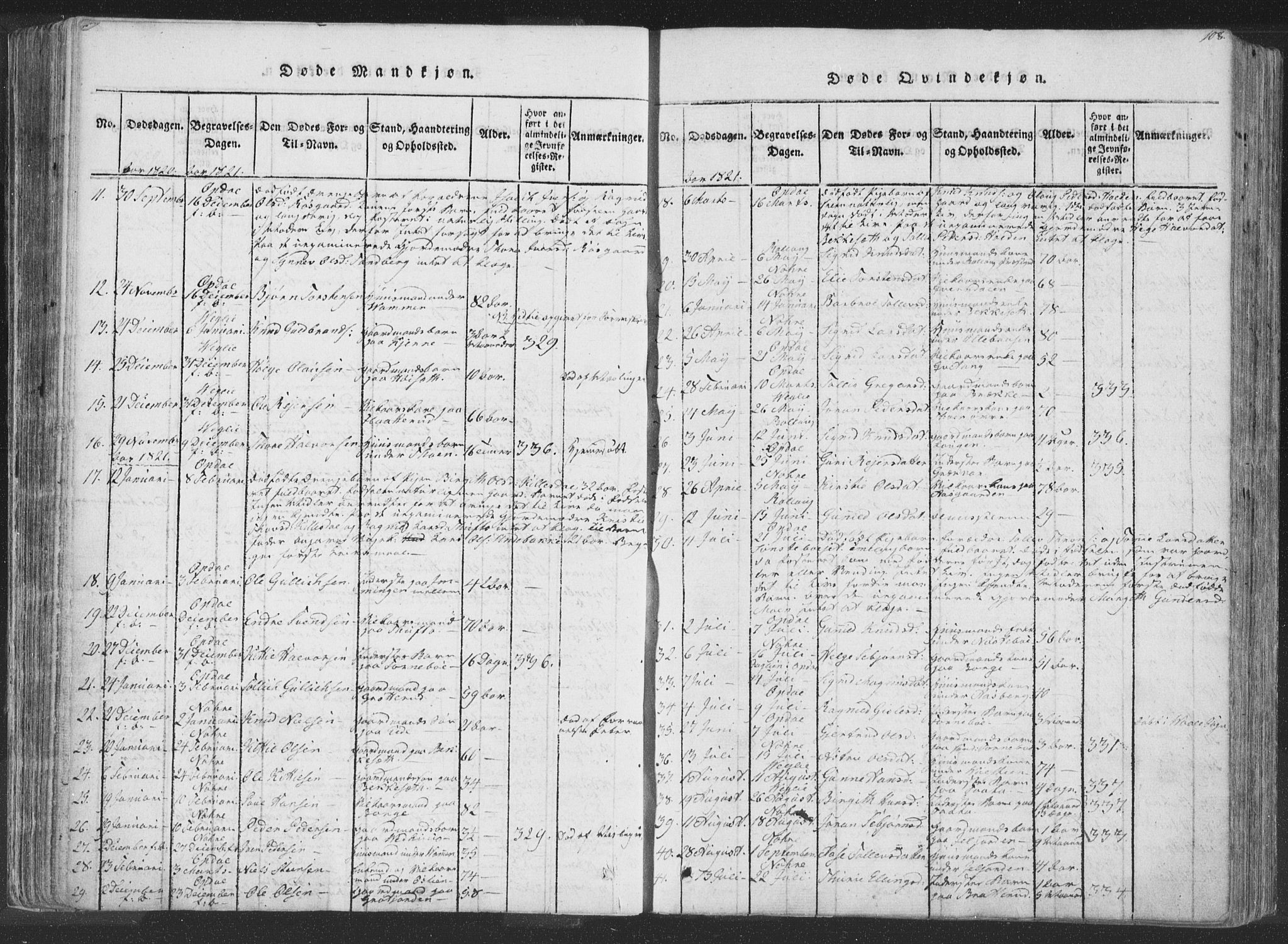 Rollag kirkebøker, AV/SAKO-A-240/F/Fa/L0006: Ministerialbok nr. I 6, 1814-1828, s. 108